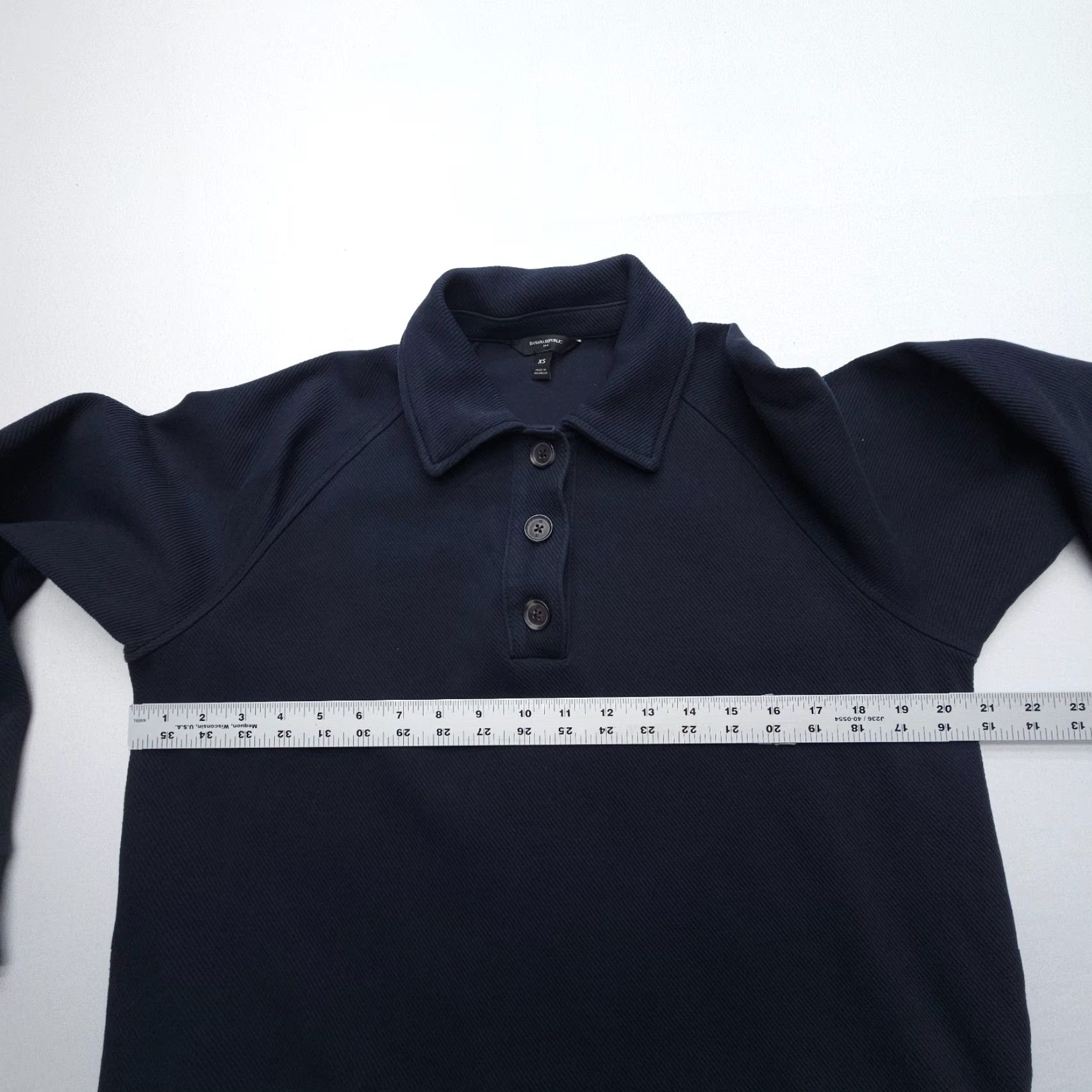 Banana Republic VINTAGE Banana Republic Polo Sweatshirt Womens XS Preppy Navy Oversized Size XS / US 0-2 / IT 36-38 - 6 Thumbnail