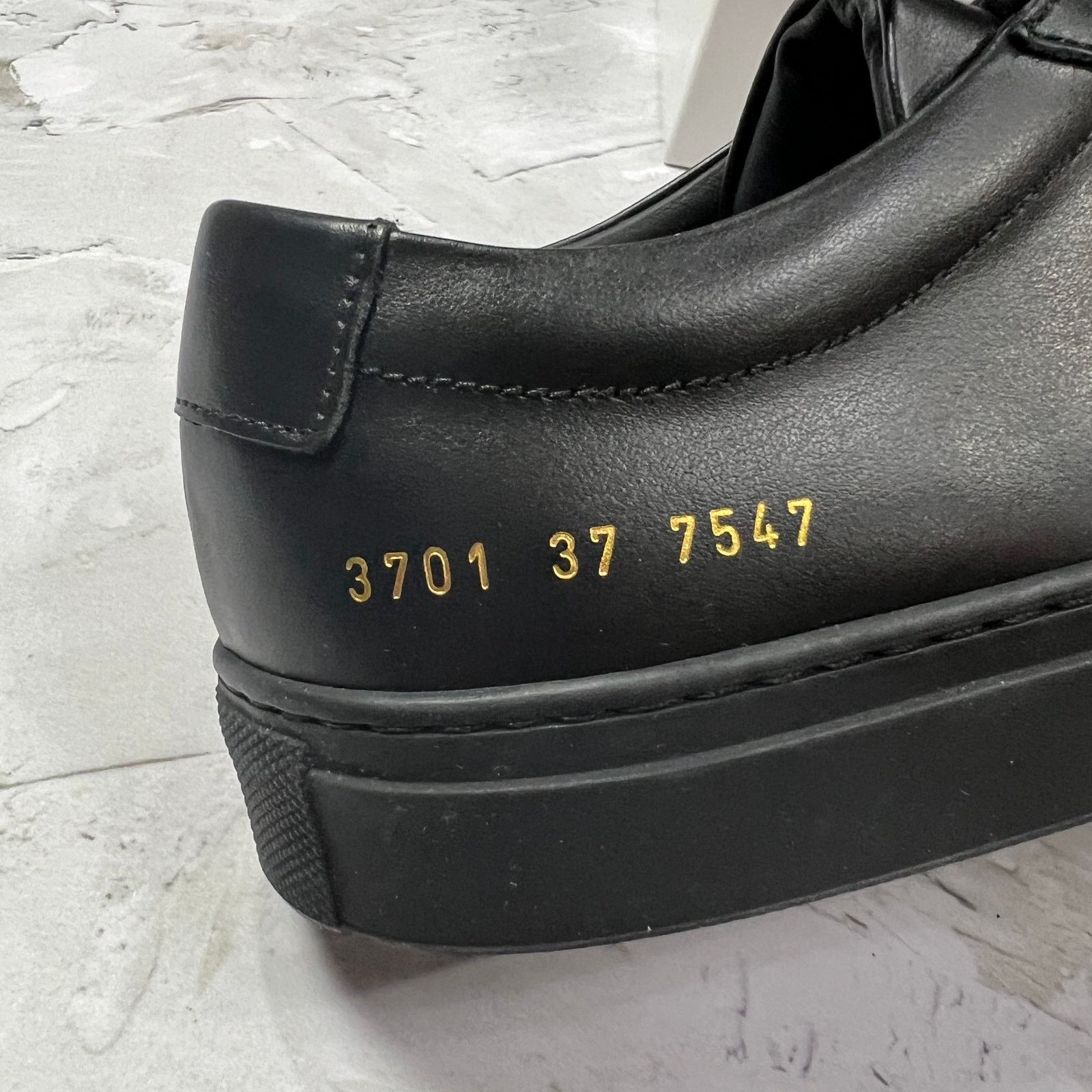 Common Projects Common Projects Achilles Low Black Leather Sneakers EU37 Size US 6.5 / IT 36.5 - 4 Thumbnail