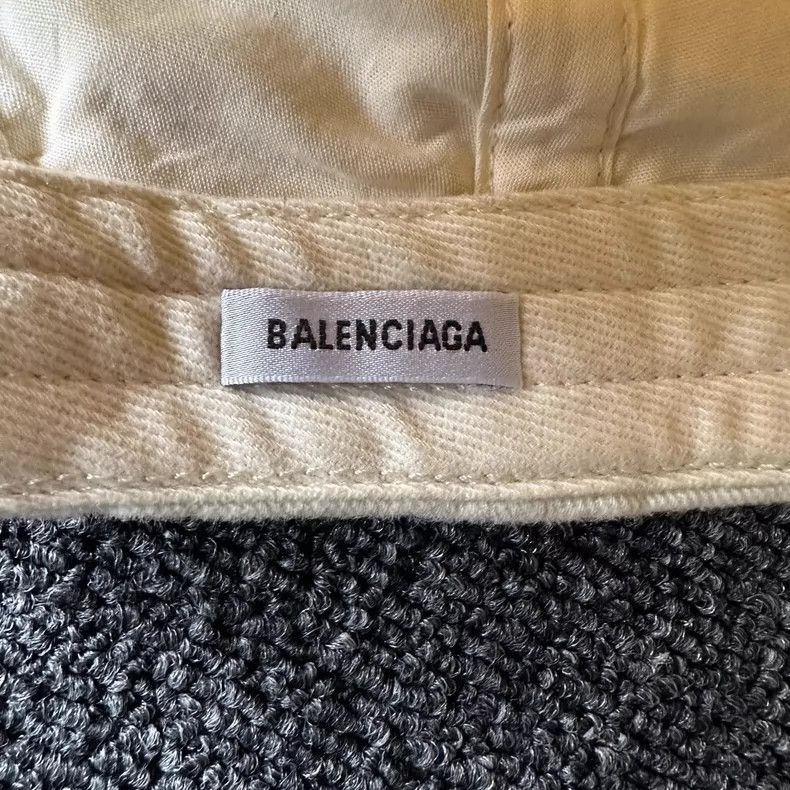 Balenciaga Balenciaga Double-B embroidered logo beige baseball cap wit Size ONE SIZE - 6 Thumbnail
