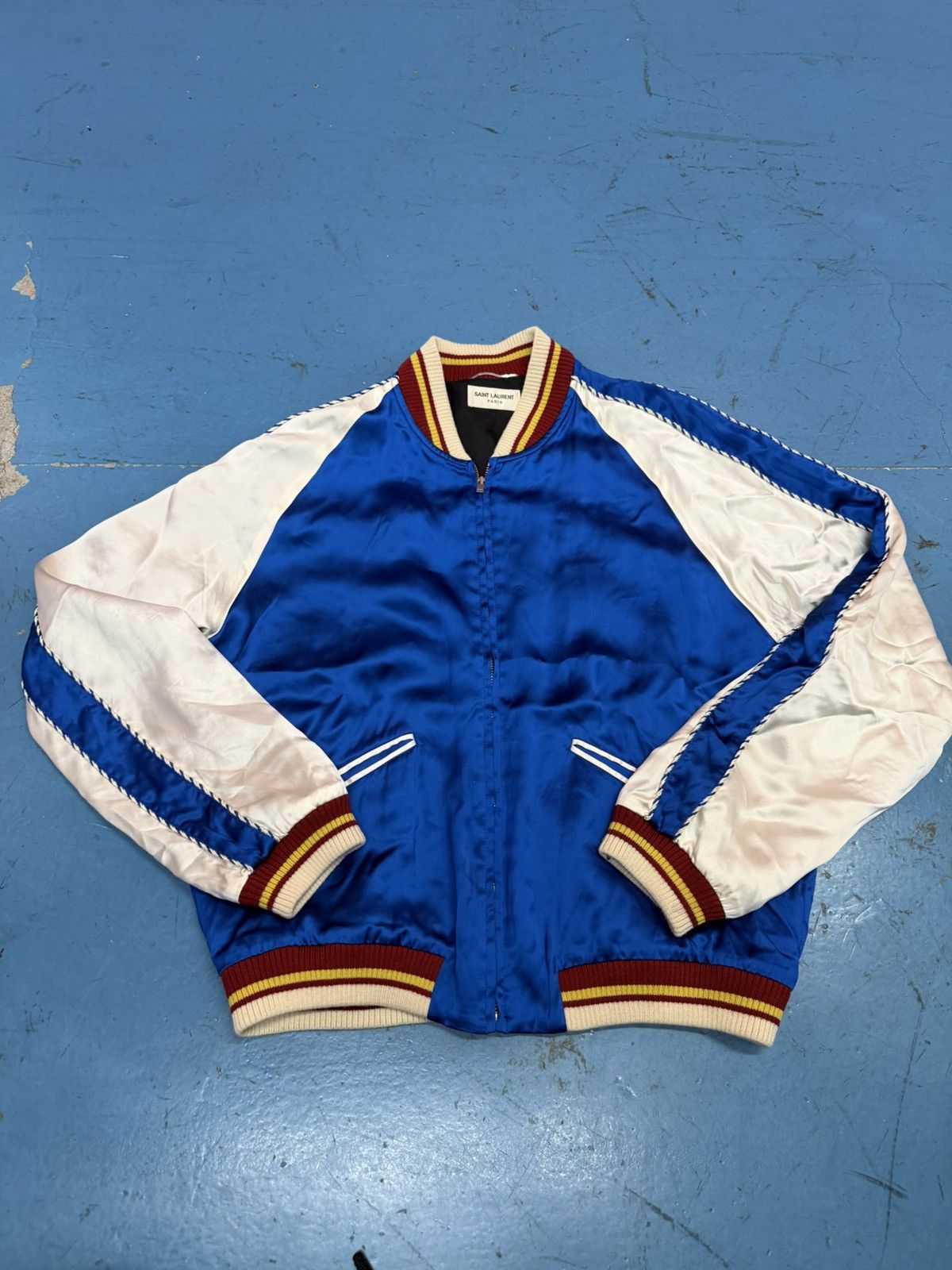 Saint Laurent Paris SAINT LAURENT SS14 SILK BOMBER Size US L / EU 52-54 / 3 - 1 Thumbnail