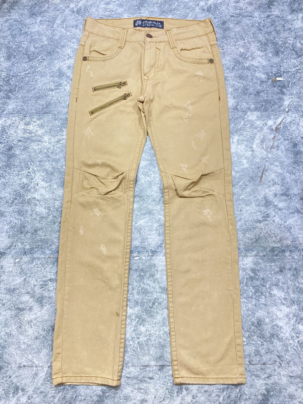 Hysteric Glamour Red Pepper Skull Double Knee Ripped Pants Size US 34 / EU 50 - 1 Thumbnail