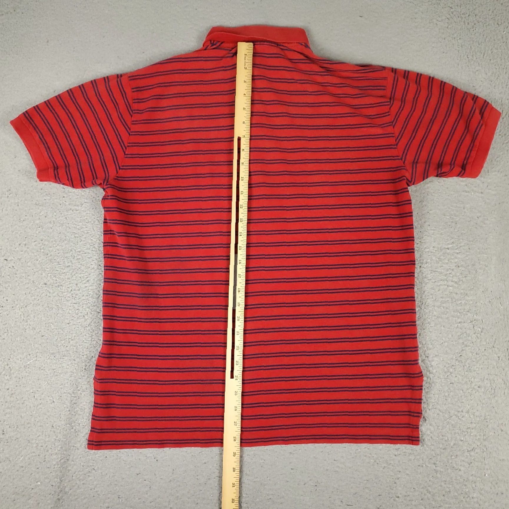 Ralph Lauren Ralph Lauren Polo Shirt Mens XL Striped Red/Blue Short Sleeve Casual Knit Button-Front Classic Pony Logo Size US XL / EU 56 / 4 - 5 Thumbnail