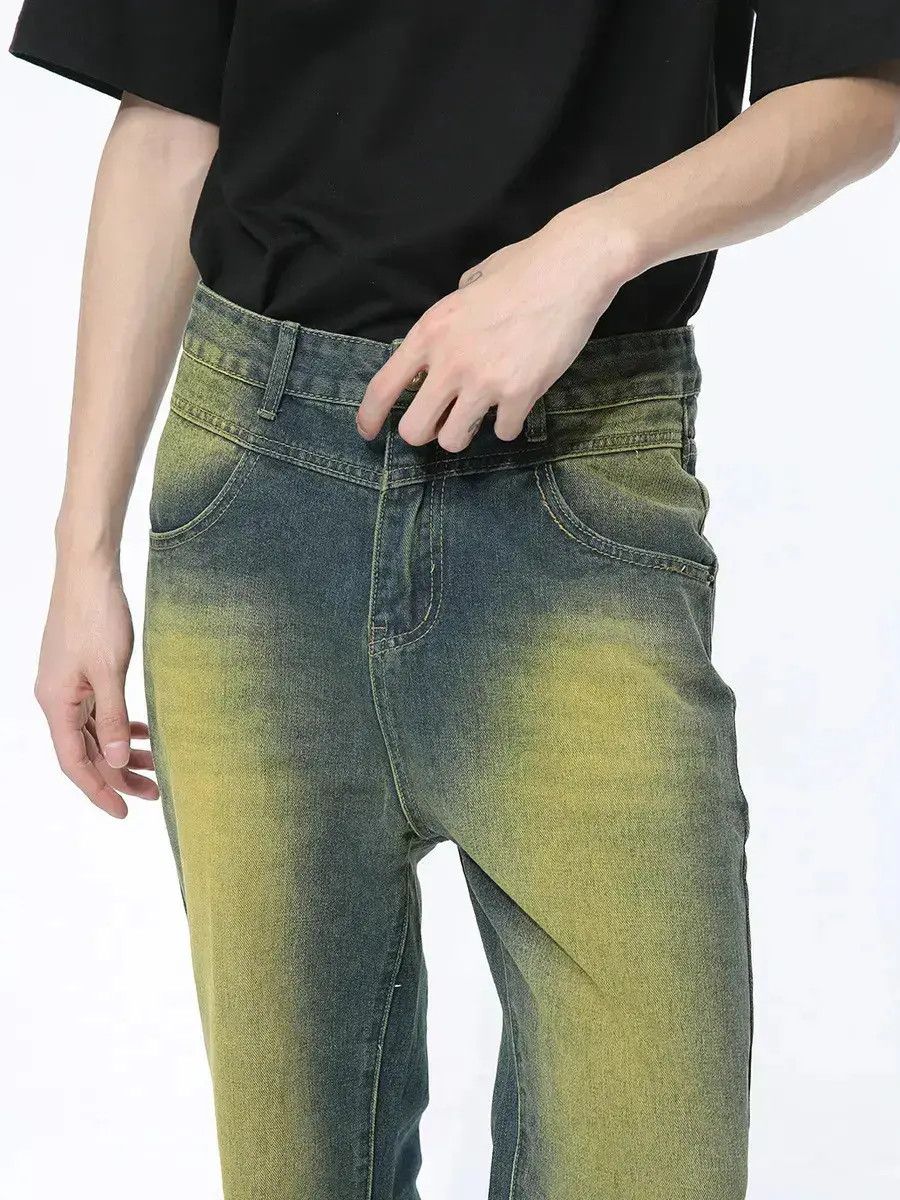 Japanese Brand Retro loose casual micro flared jeans Size US 30 / EU 46 - 4 Thumbnail