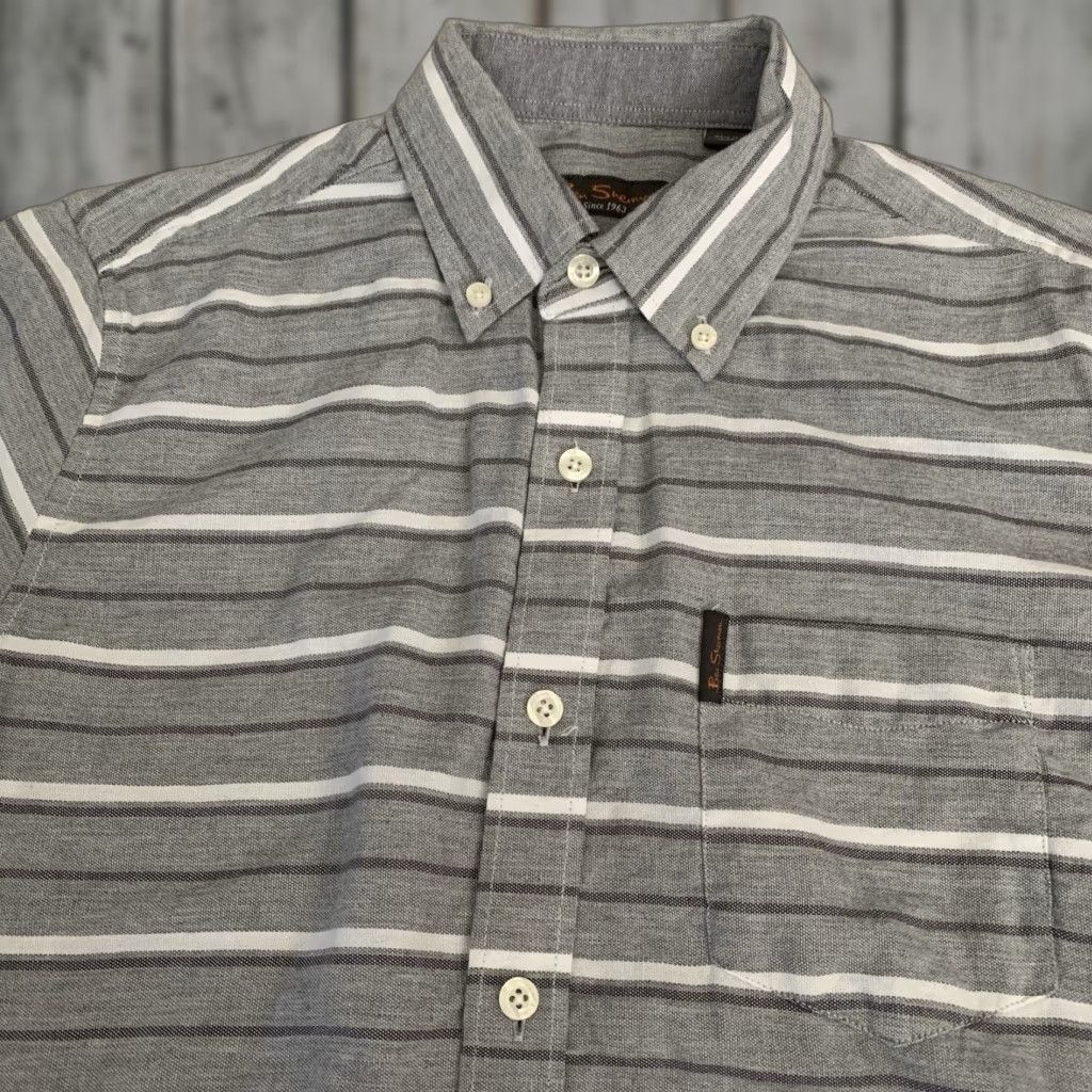 Ben Sherman Ben Sherman Shirt Mens Small Gray Striped Long Sleeve Button-Up Size US S / EU 44-46 / 1 - 1 Thumbnail