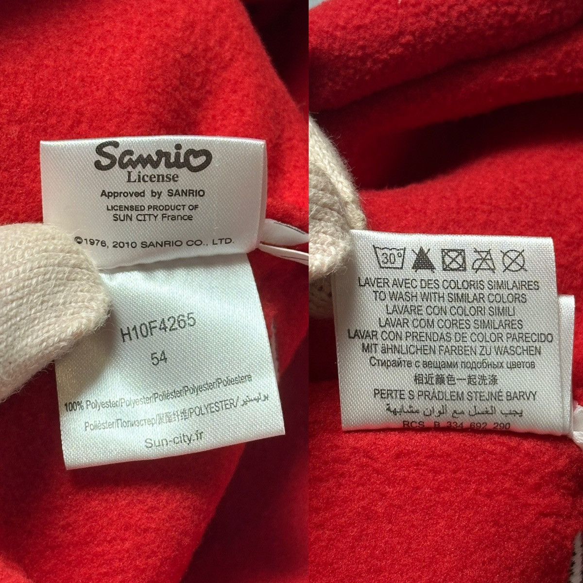 Anime × Japanese Brand × Vintage Vintage Hello Kitty Fleece Beanie Hat Cat Big Logo Size ONE SIZE - 9 Thumbnail