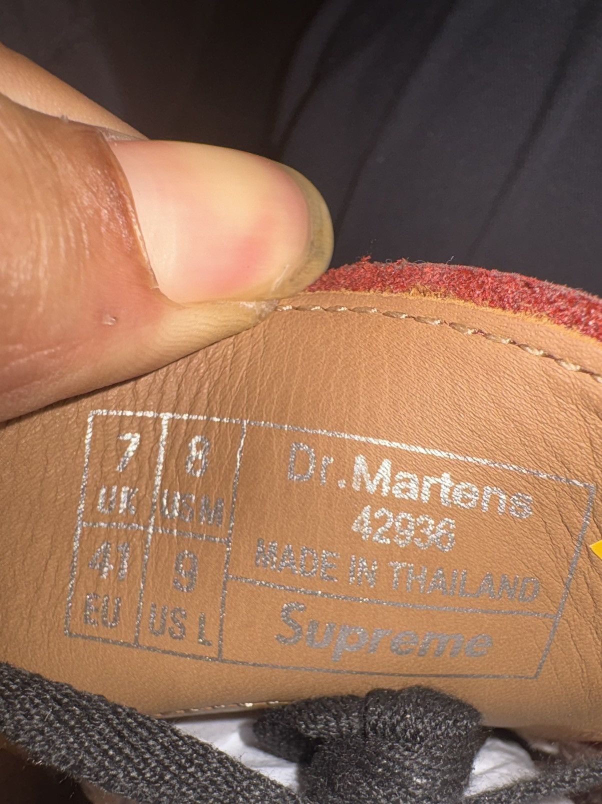 Dr. Martens × Supreme Supreme x Dr. Martens 1461 3-Eye Shoe 'Skull - Red White' Size US 8 / EU 41 - 8 Thumbnail