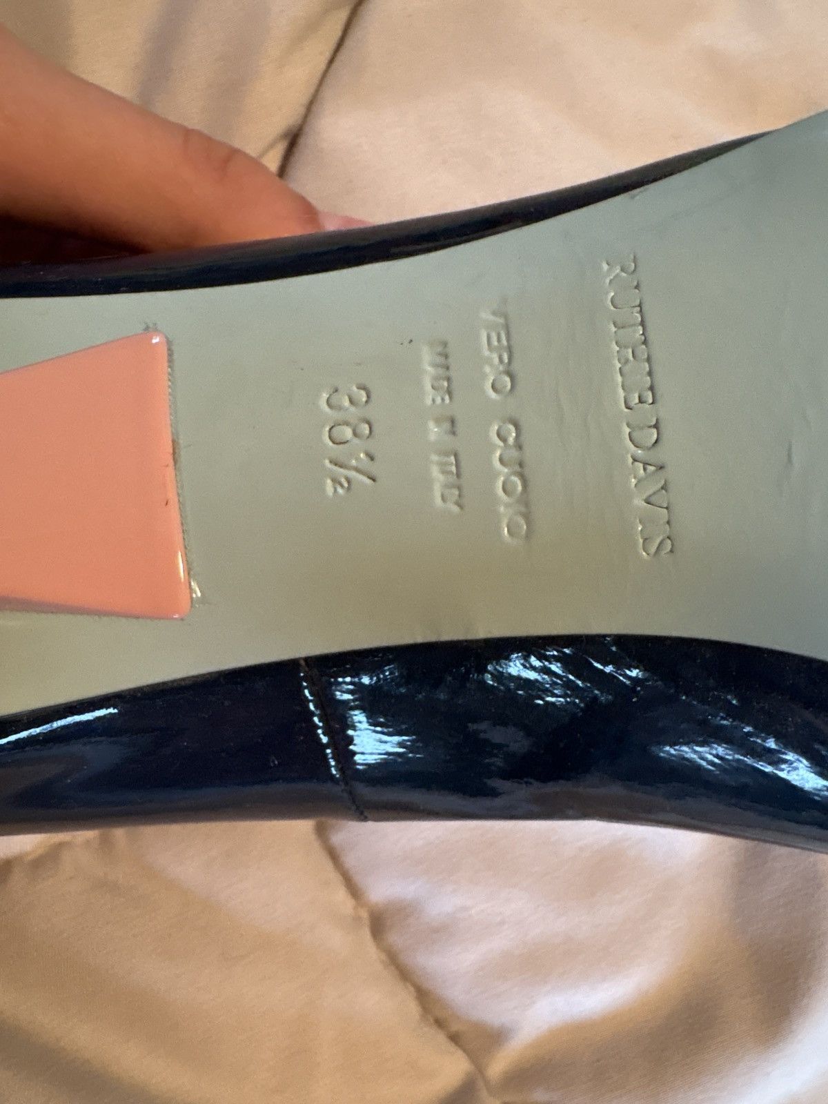 Other Ruthie Davis Patent Navy Blue Heels Size US 7.5 / IT 37.5 - 8 Thumbnail
