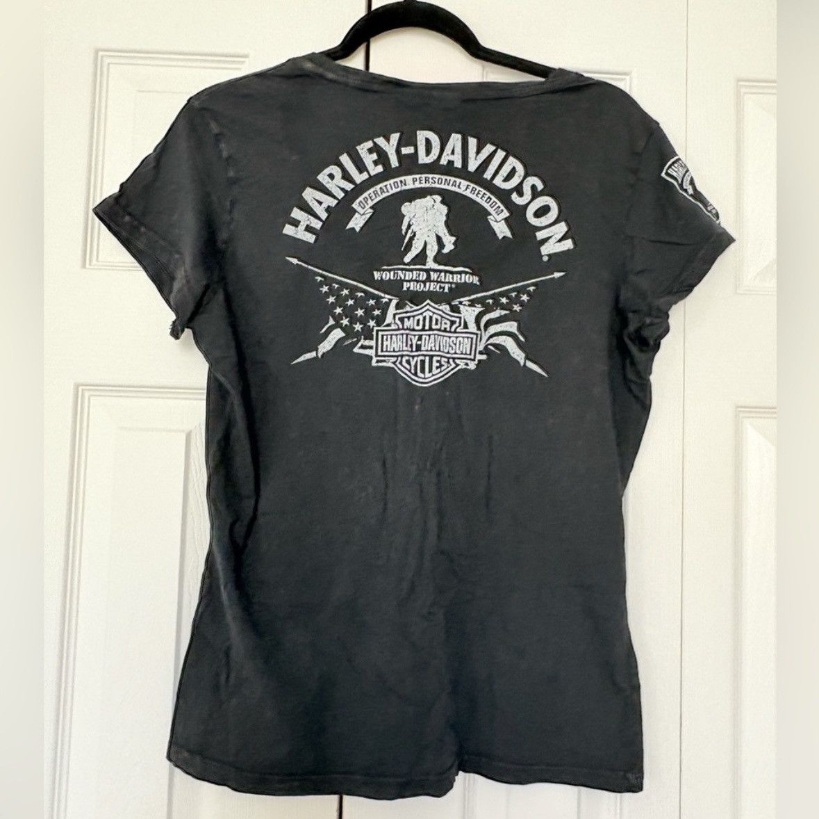 Harley Davidson Harley-Davidson Distressed Black Short Sleeve T Shirt Size L / US 10 / IT 46 - 4 Thumbnail
