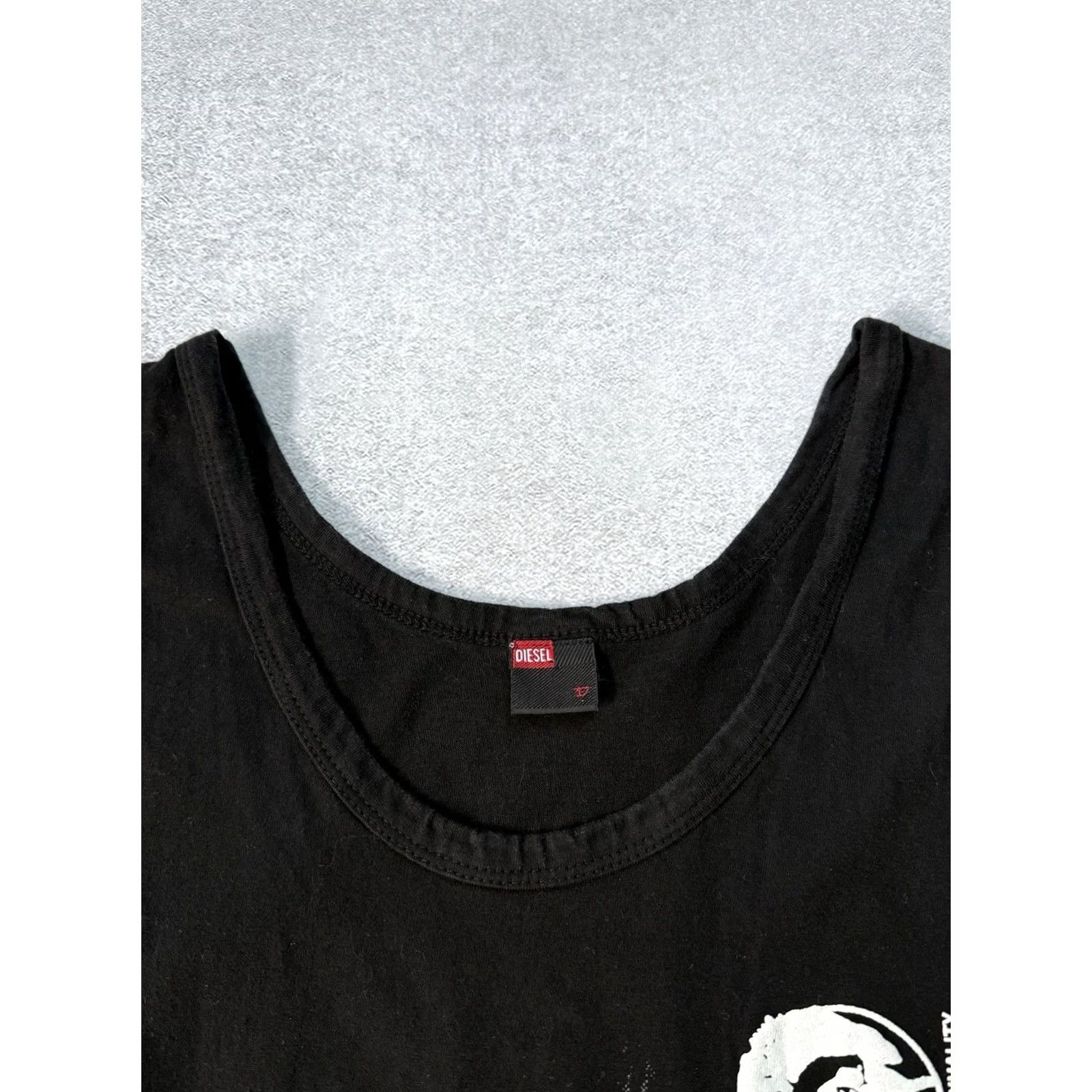Diesel VINTAGE Diesel Sleeveless T-Shirt Big Logo Black XXL Size US XXL / EU 58 / 5 - 5 Thumbnail