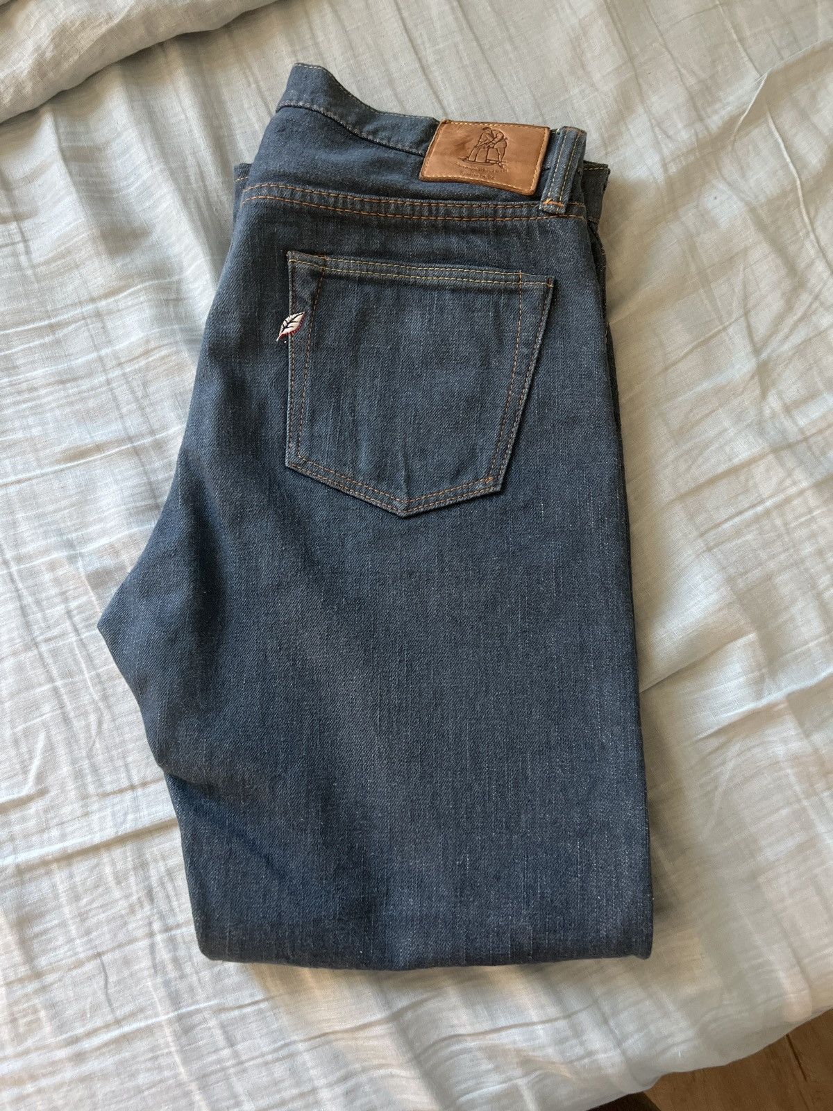 Pure Blue Japan PURE BLUE JAPAN SMBL-14OZ-003 14OZ SMOKY BLUE Size US 34 / EU 50 - 1 Thumbnail