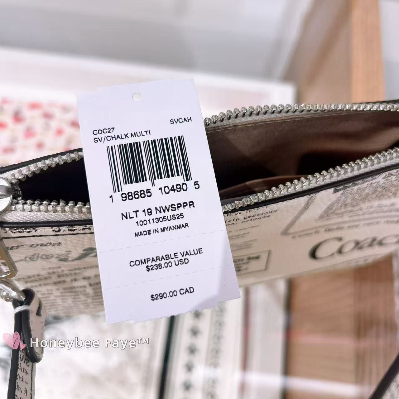 Coach Nwt Coach CDC27 Nolita 19 With Newspaper Print Size ONE SIZE - 6 Thumbnail