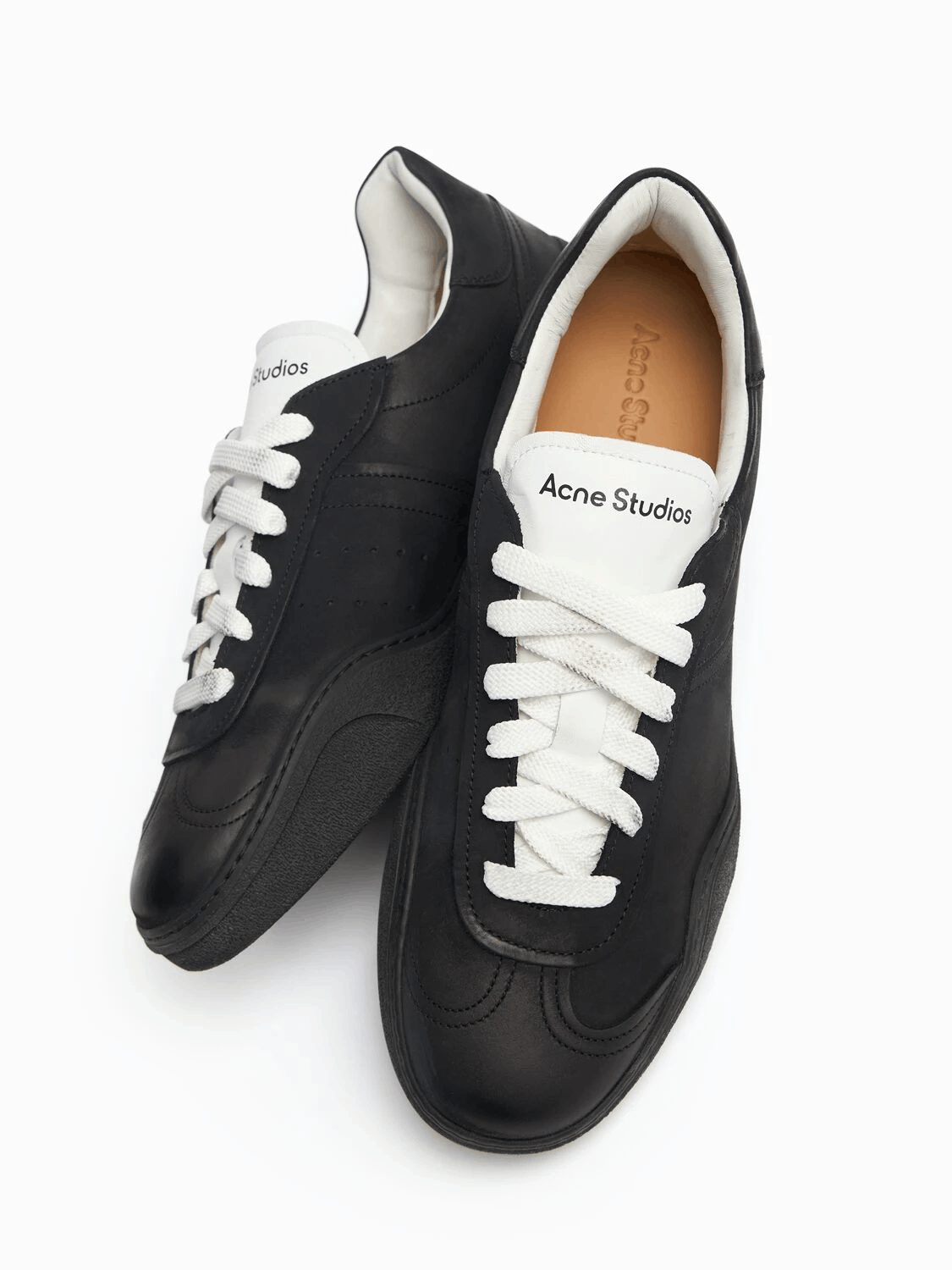 Acne Studios ACNE STUDIOS Bars Black Men's Leather Sneakers New Size US 10 / EU 43 - 5 Thumbnail