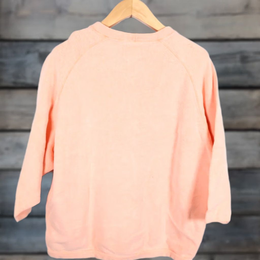 Gustin VINTAGE Austin 90s Sweatshirt Adult Large / XL Coral 3/4 Sleeve Crewneck Fleece Size XL / US 12-14 / IT 48-50 - 1 Thumbnail