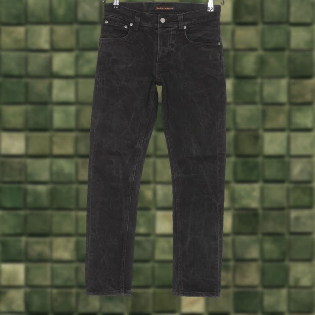 Nudie Jeans NUDIE JEANS Grim Tim Dry Cold BLACK Jeans Men Size W30 L30 Slim Straight DZ7882 Size US 30 / EU 46 - 1 Thumbnail