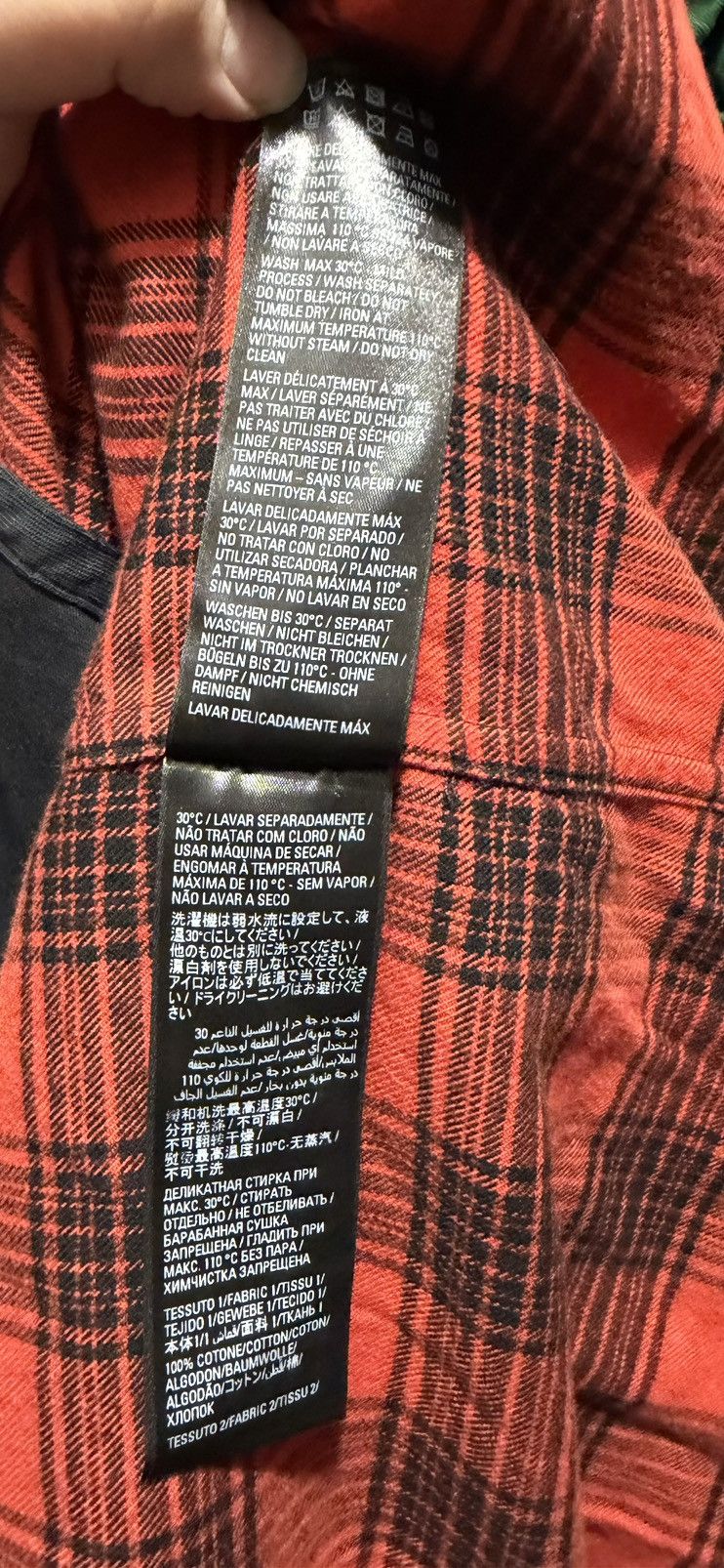 Balenciaga Balenciaga trompe plaid button up (stitched black shirt) Size US XL / EU 56 / 4 - 7 Thumbnail