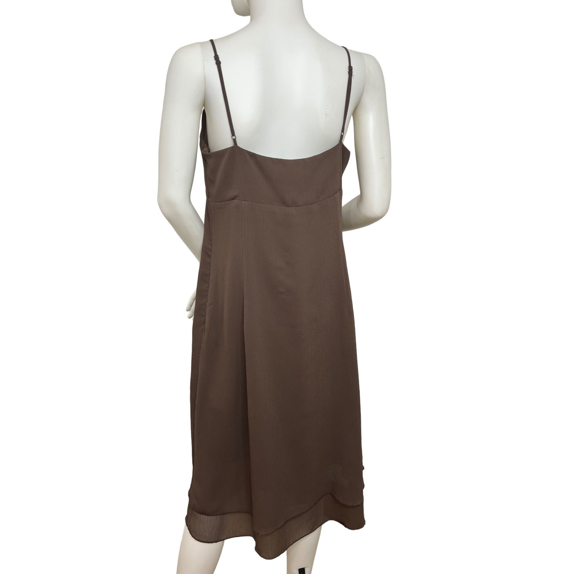 Michael Kors Michael Kors Dress Brown 10 Tiered Sleeveless Bow Tie Adjust Size L / US 10 / IT 46 - 4 Thumbnail