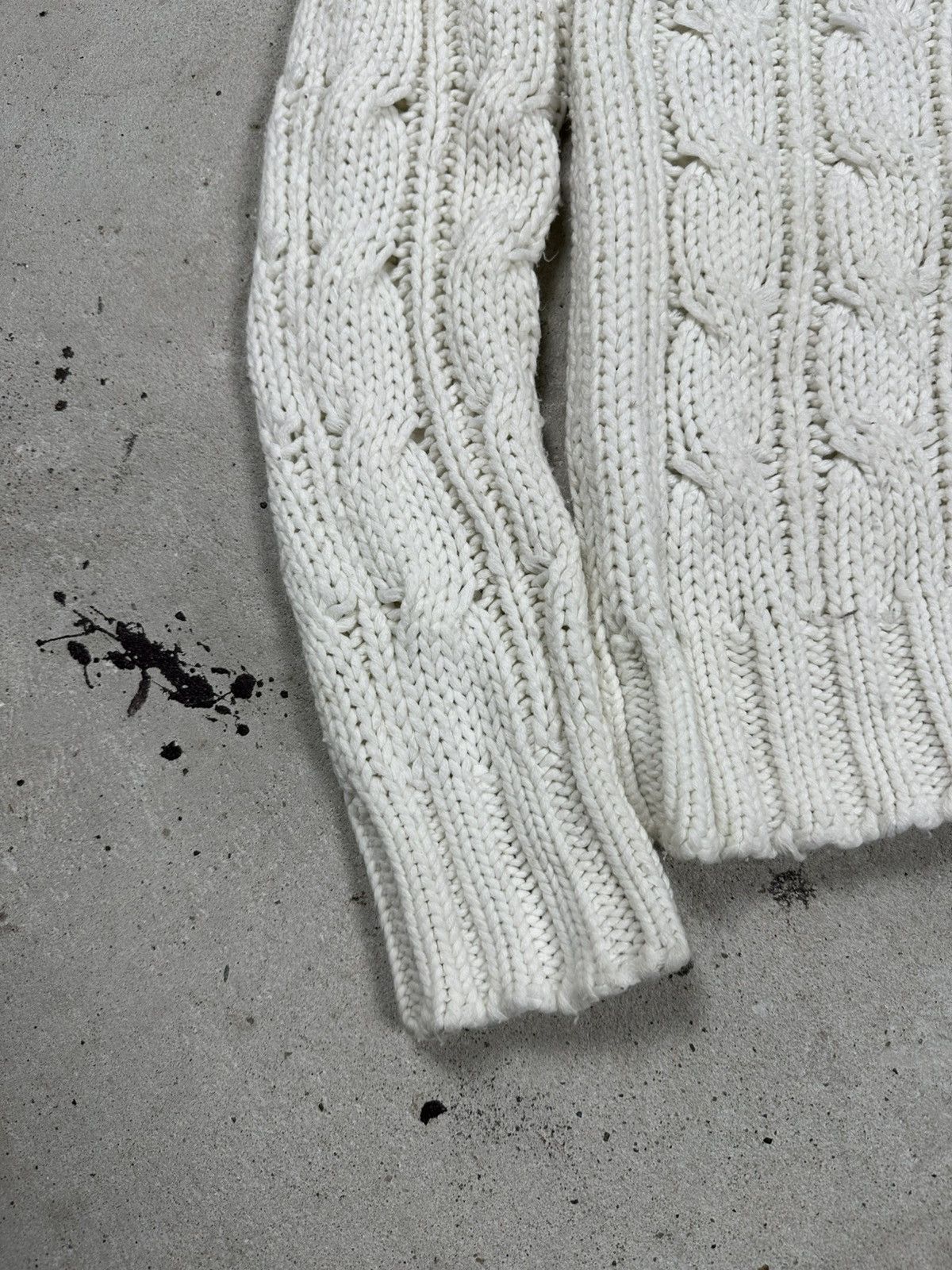 If Six Was Nine × Japanese Brand × Le Grande Bleu (L.G.B.) Vintage Y2K Faux Fur Cable Knit Full Zip Hooded Sweater Size US S / EU 44-46 / 1 - 4 Thumbnail