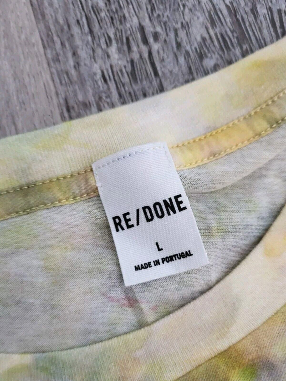 RE/DONE Re/done Shirt Large Long Sleeve Yellow Crew Neck Semi Sheer Size L / US 10 / IT 46 - 4 Thumbnail