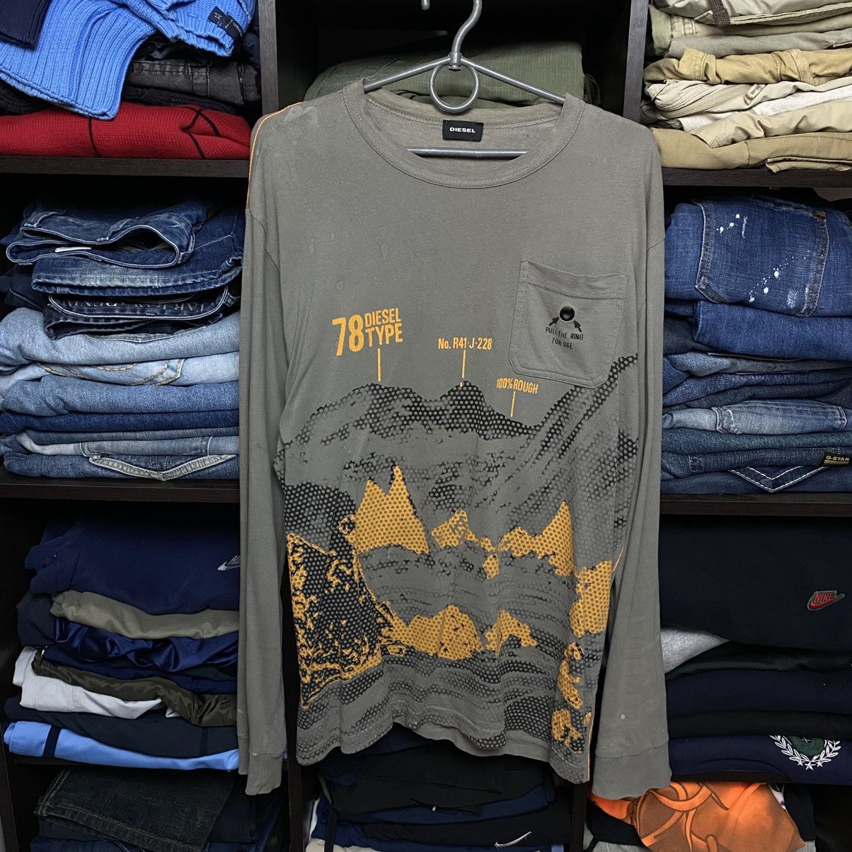 Diesel Vintage Diesel Big Graphic Logo y2k opium longsleeve size M Size US M / EU 48-50 / 2 - 1 Thumbnail
