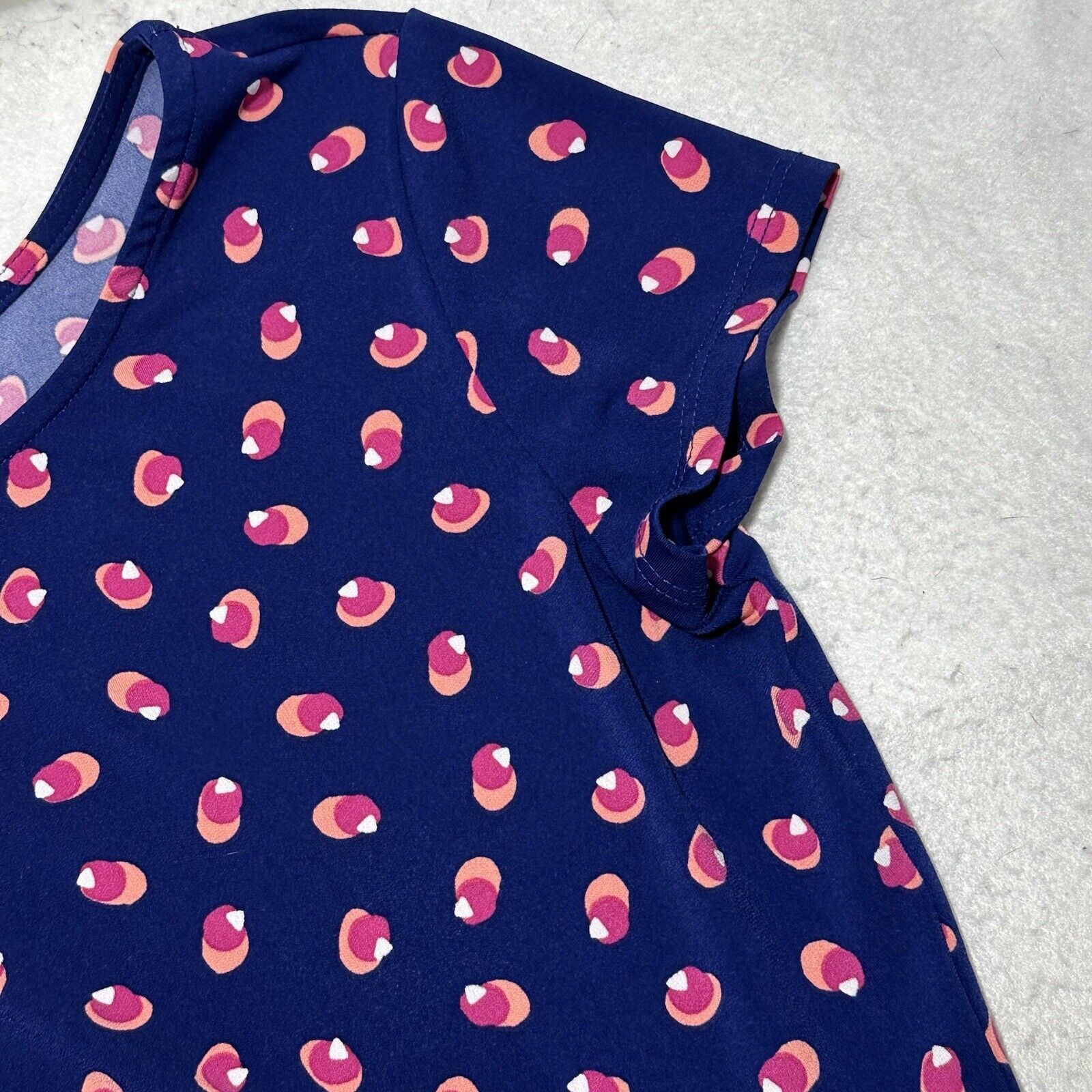 Other Leota Medium Madison Faux Wrap Dress Navy Blue Pink Stretch Size M / US 6-8 / IT 42-44 - 5 Thumbnail