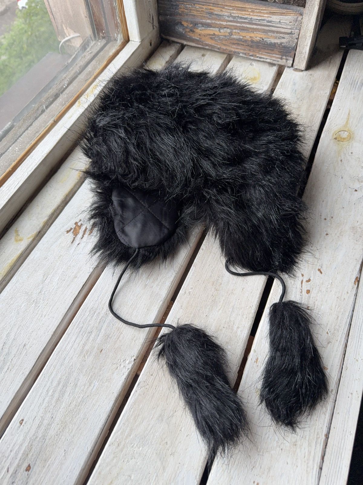 Japanese Brand Y2K Vintage Avant Garde Hat Ushanka Fur Streetwear Style Alt Size ONE SIZE - 1 Thumbnail