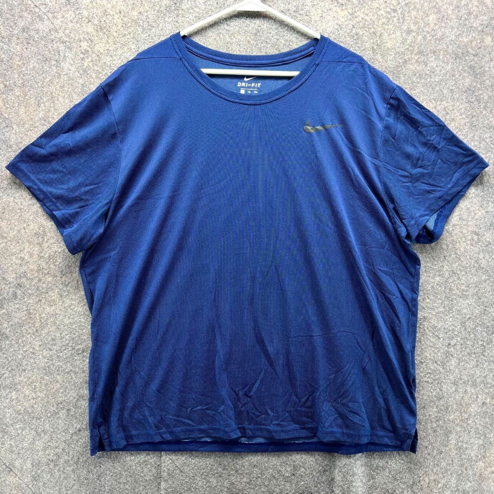 Nike Nike Shirt Mens 2XL Blue Dri-Fit Breathe Running Top Athletic Training Knit Shirt Size US XXL / EU 58 / 5 - 2 Thumbnail