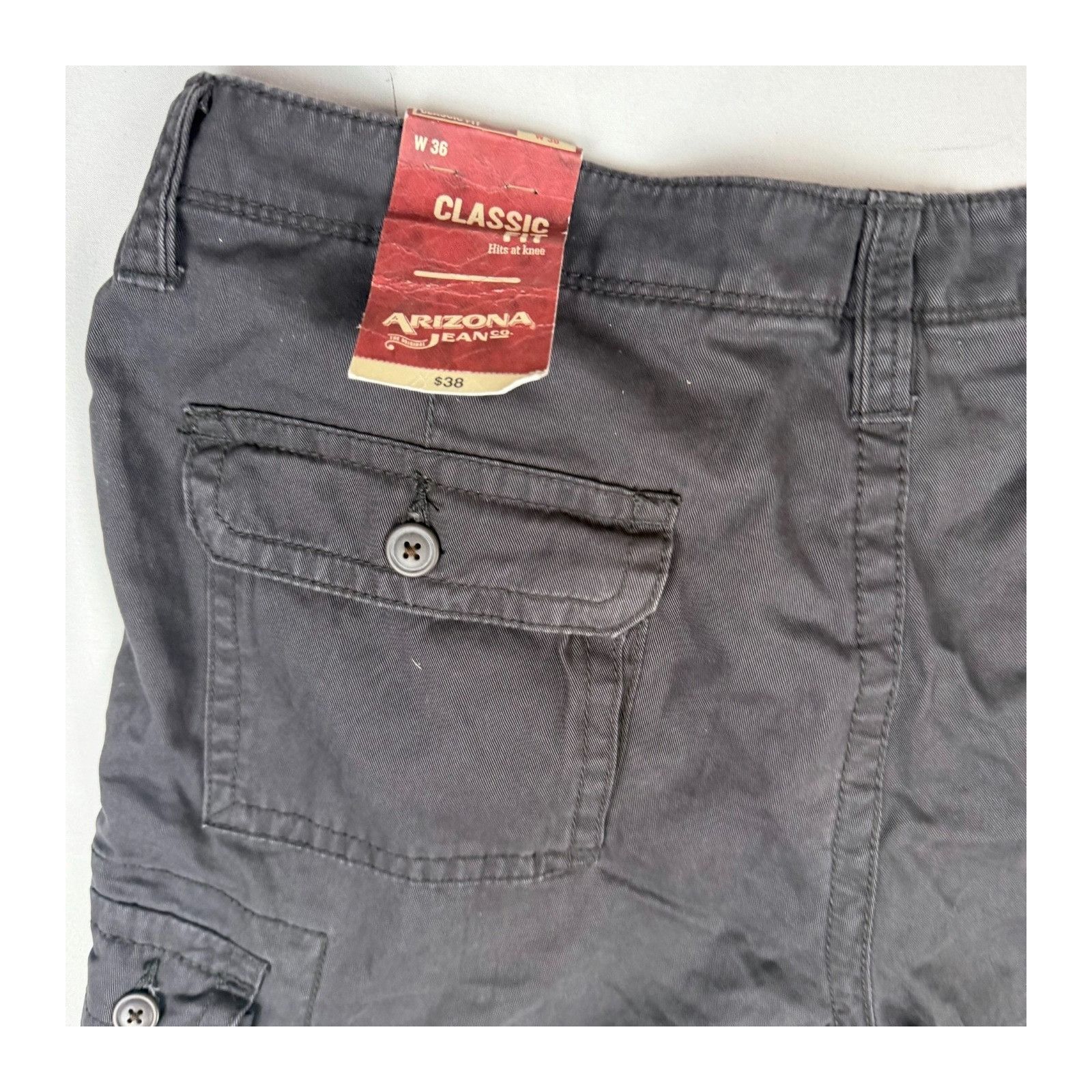 Arizona Jean Co. Arizona Jean Co Men's Cargo Shorts 36 Phantom Grey NWT Class Size US 36 / EU 52 - 4 Thumbnail