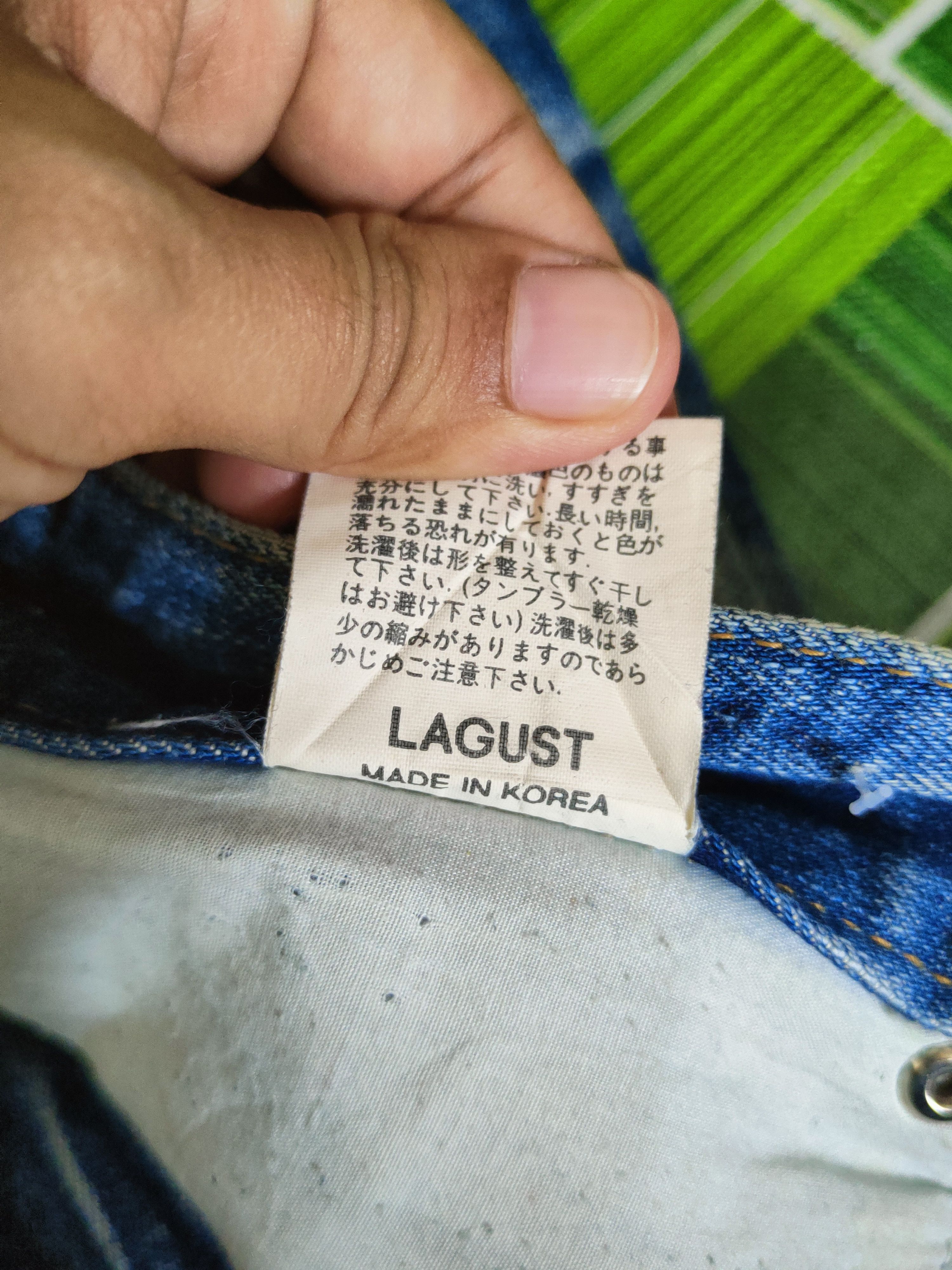 Japanese Brand DL Lagust Dark Blue Distressed Ripped Jeans #46-089 Size 34" / US 12 / IT 48 - 15 Thumbnail