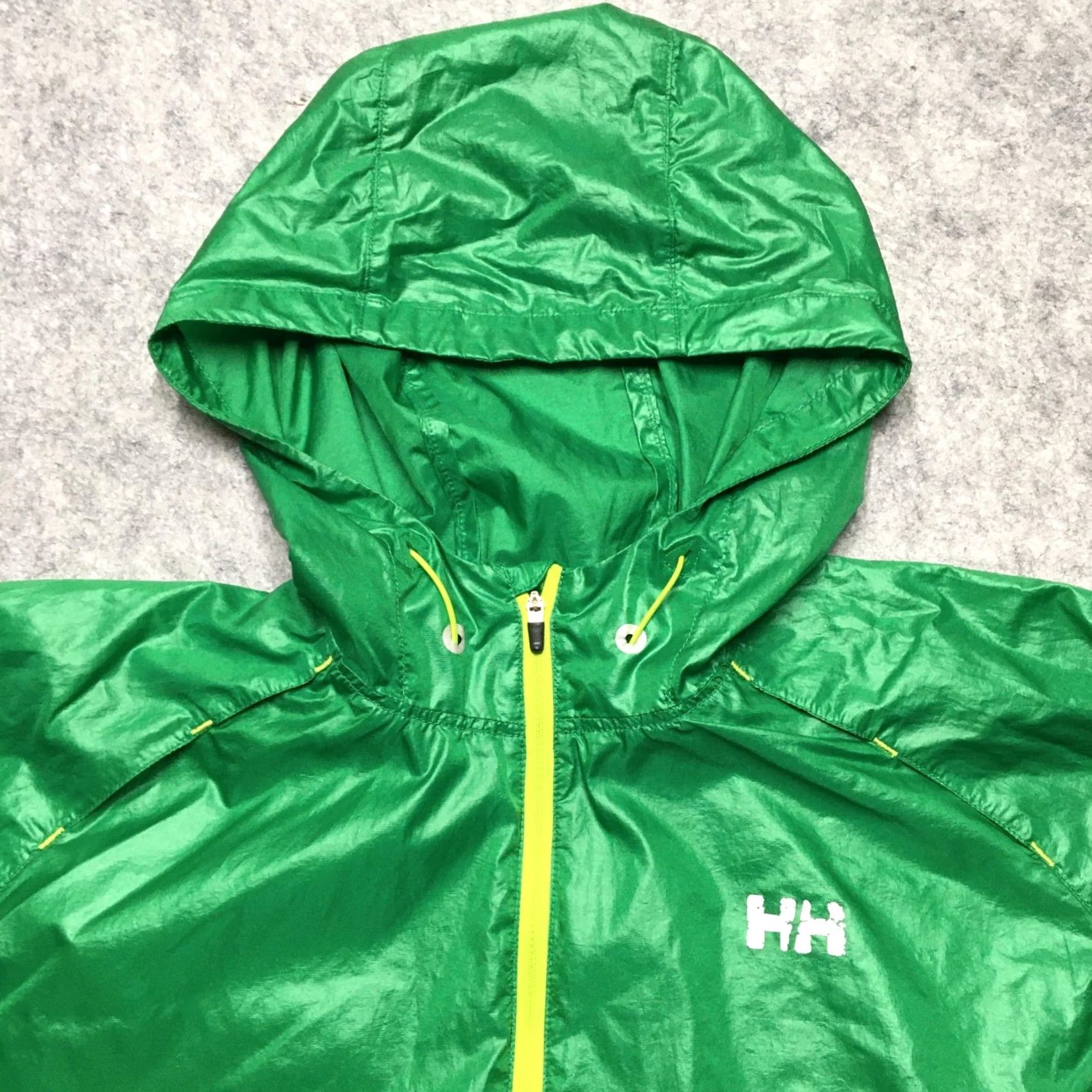 Helly Hansen Helly Hansen Training Jacket Mens XL Green Packable Pocket Hooded Windbreaker Size US XL / EU 56 / 4 - 4 Thumbnail