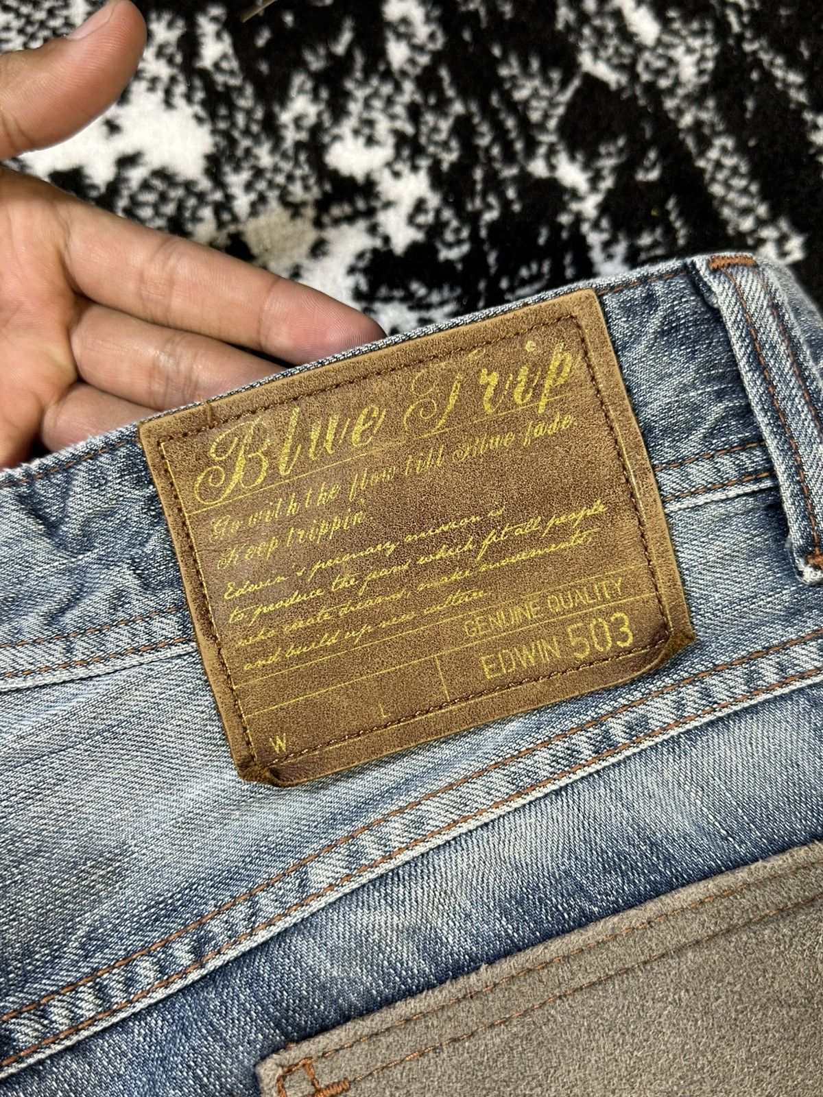 Undercover 2000s Navajo Edwin Blue Trip 503 Flare Washed Denim Size US 32 / EU 48 - 15 Thumbnail