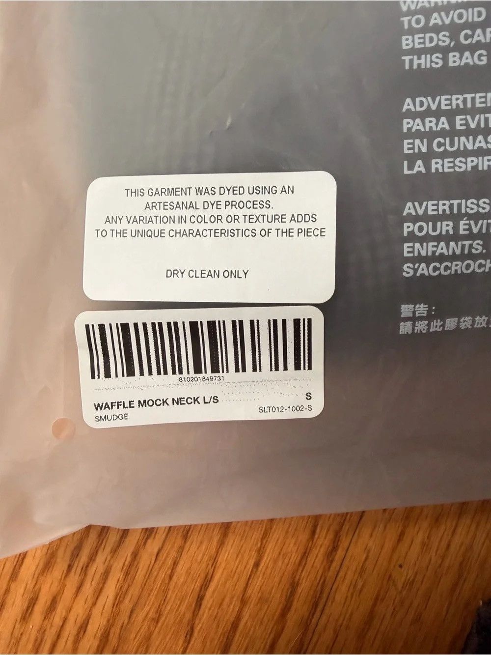 SKYLRK SKYLRK Waffle Mock Neck LS SMUDGE - Small Size US S / EU 44-46 / 1 - 3 Thumbnail