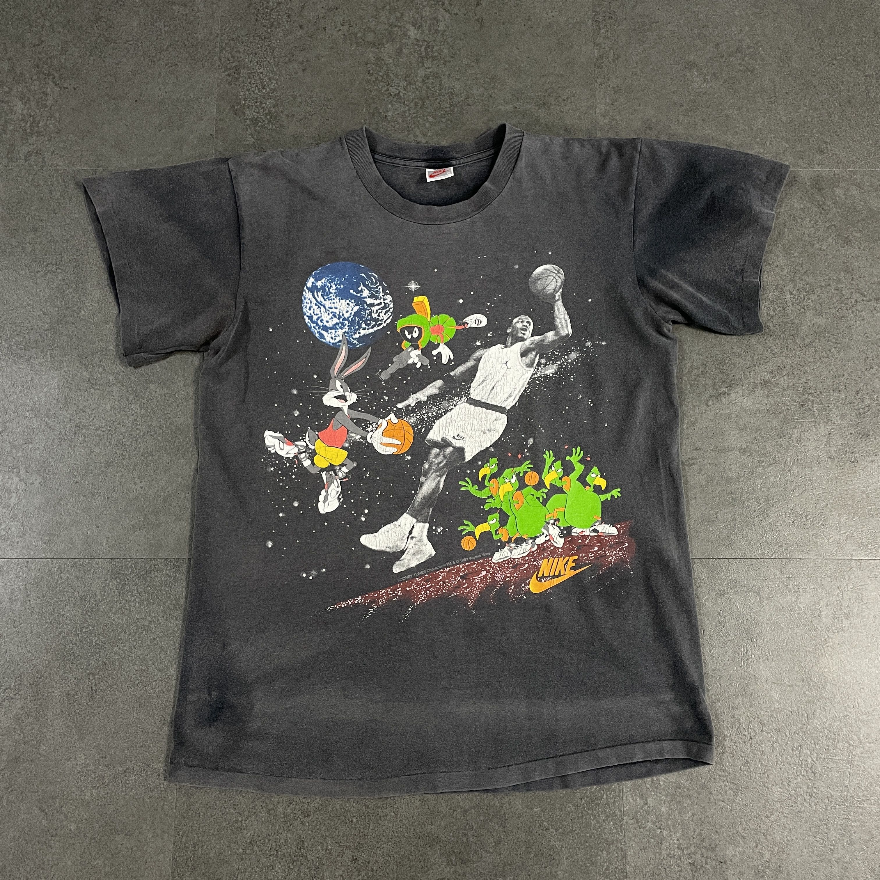 image of Jordan Nike Vintage Nike Space Jam Michael Jordan Looney Tunes Shirt in Black, Men's (Size XL)