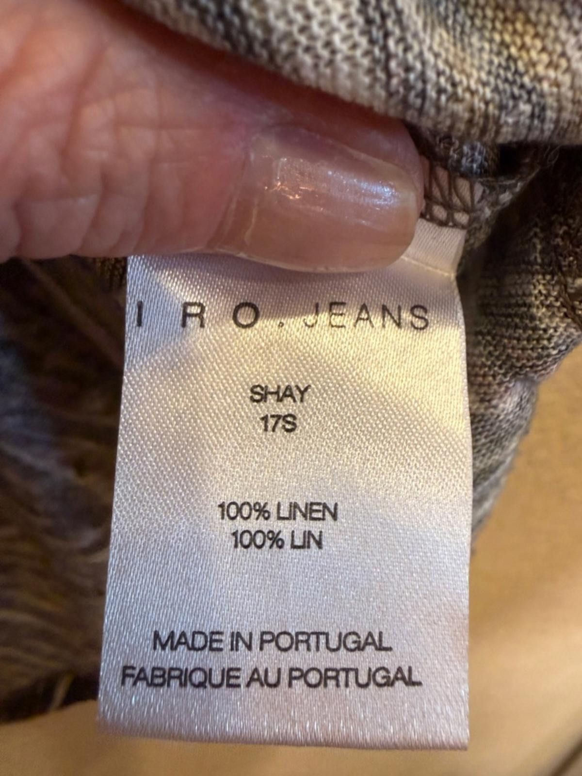 Iro IRO Jeans Linen Distressed Animal Print Tee in Shay sz XS Size XS / US 0-2 / IT 36-38 - 6 Thumbnail