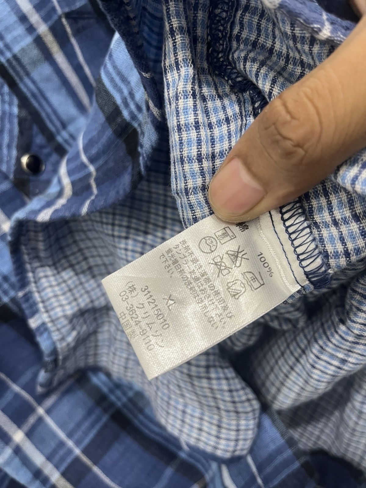 Japanese Brand Russ-K Japanese Flannel Poem The World Exist Perfect Size US XL / EU 56 / 4 - 7 Thumbnail