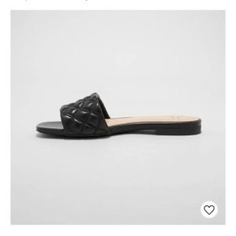 Kohl's A New Day Women's Ama Quilted Slide Sandals Black Size US 9 / IT 39 - 3 Thumbnail