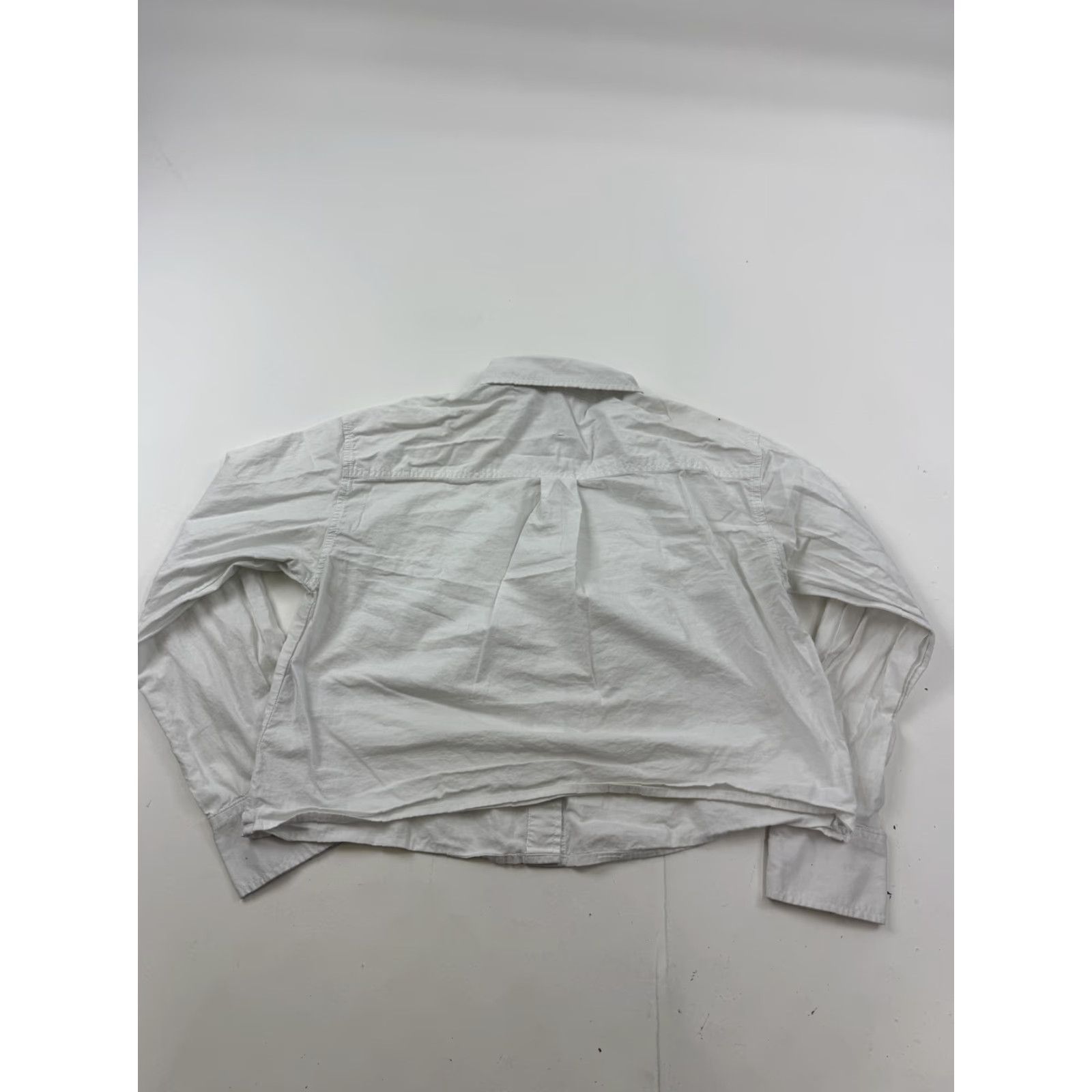 Banana Republic Banana Republic Shirt Womens Small White Solid Long Sleeve Button Front Casual Size S / US 4 / IT 40 - 7 Thumbnail