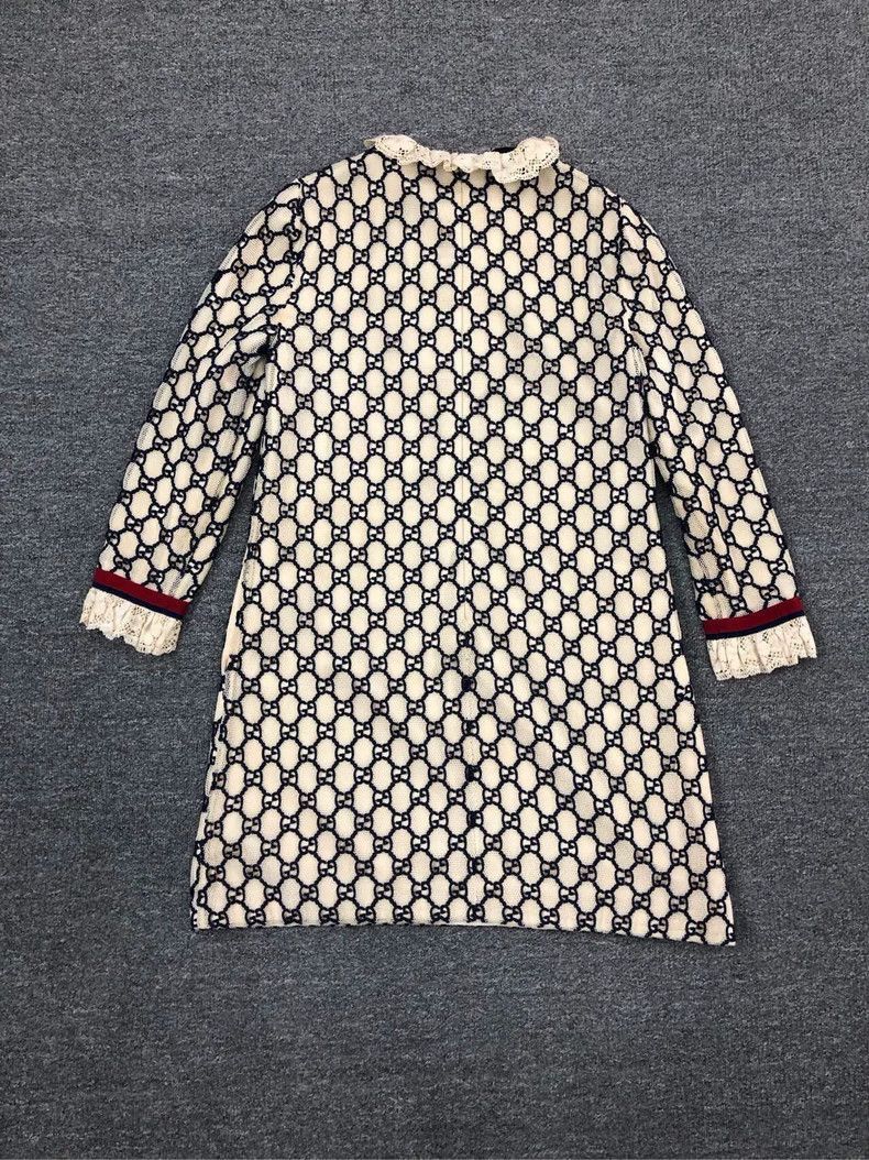 Gucci Gucci Lace Collar Dress in Cream Color-2506 Size XL / US 12-14 / IT 48-50 - 2 Thumbnail