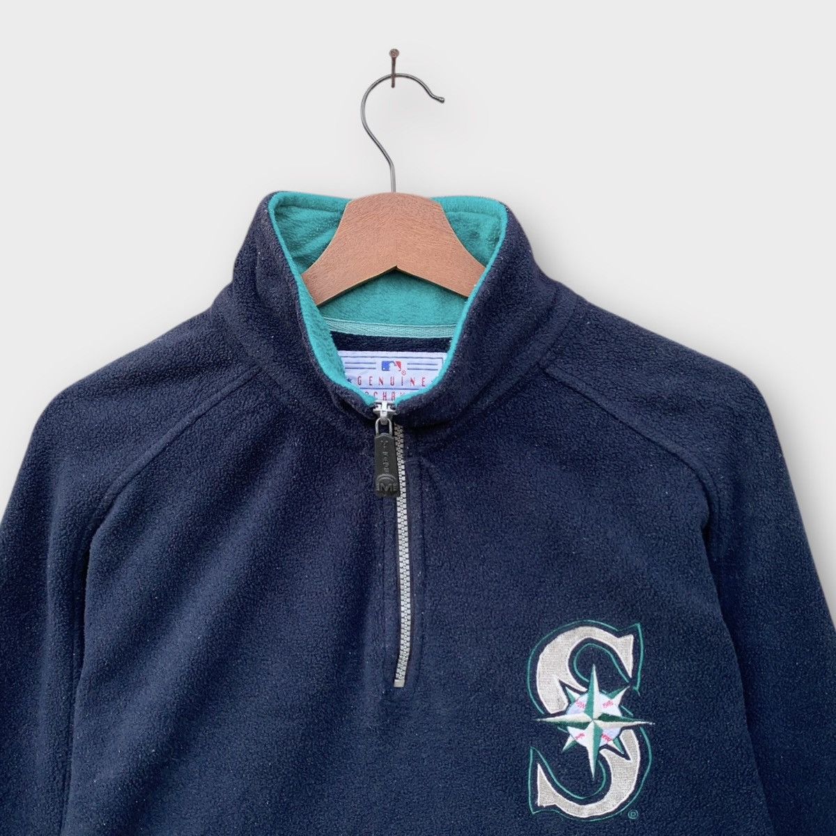 MLB VINTAGE MLB SEATTLE MARINERS FLEECE JACKET HALF ZIPPER Size US L / EU 52-54 / 3 - 4 Thumbnail