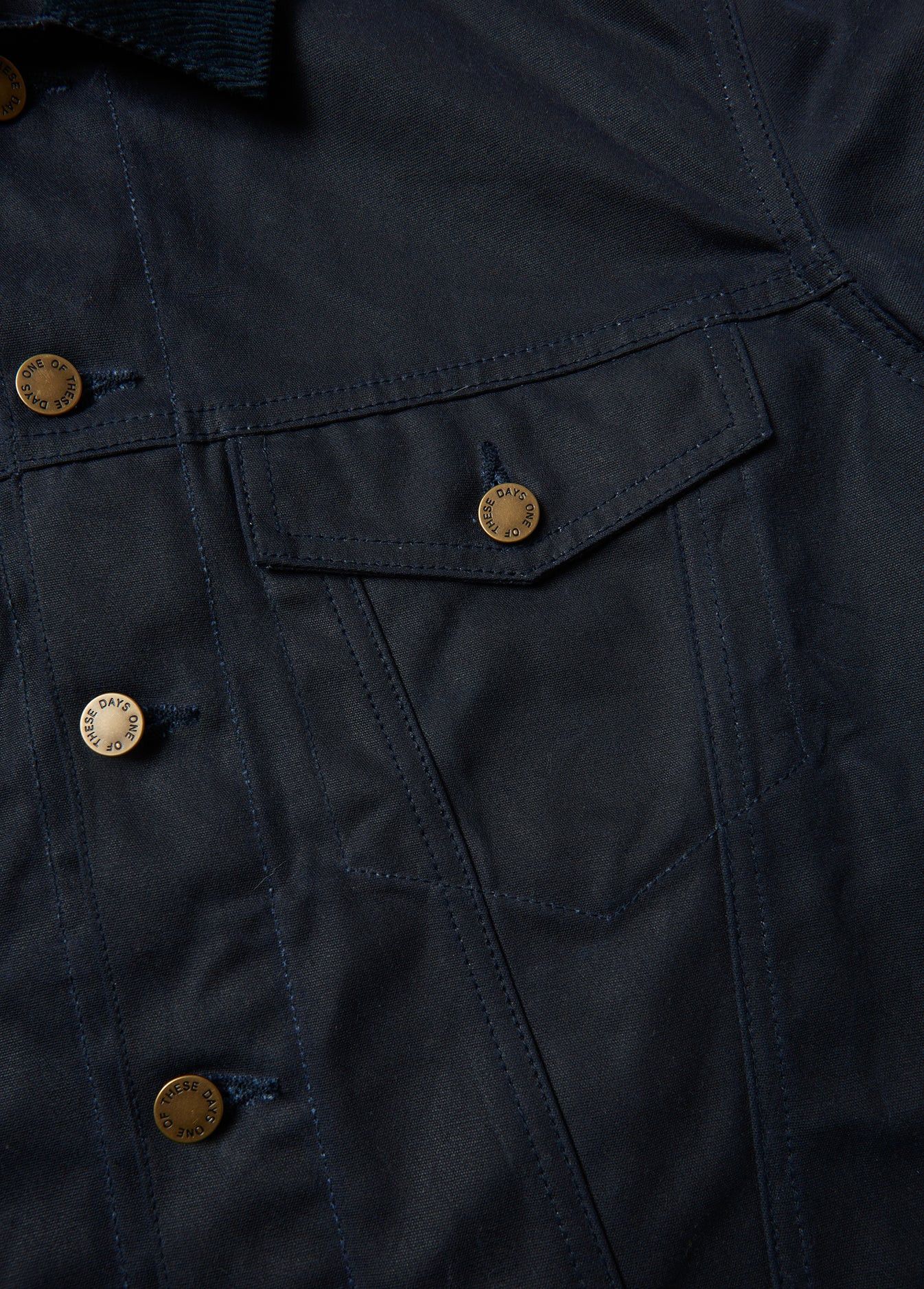 Other One Of These Days Waxed Canvas Trucker Jacket Navy USA Size US S / EU 44-46 / 1 - 4 Thumbnail