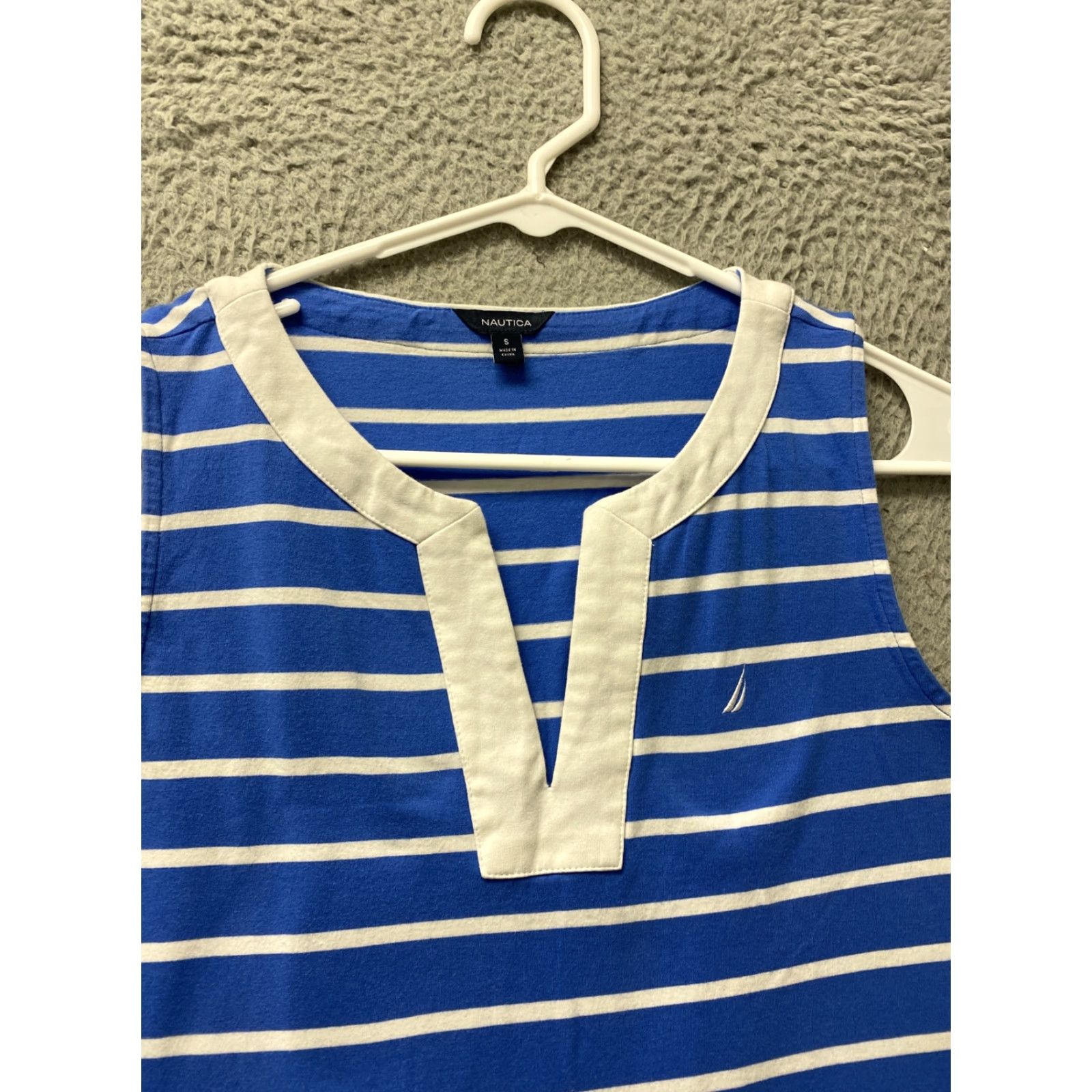 Nautica Nautica Dress Tank Dress Blue Stripe Sleeveless Mini Pullover S Women Short Dress 10436 Size S / US 4 / IT 40 - 3 Thumbnail