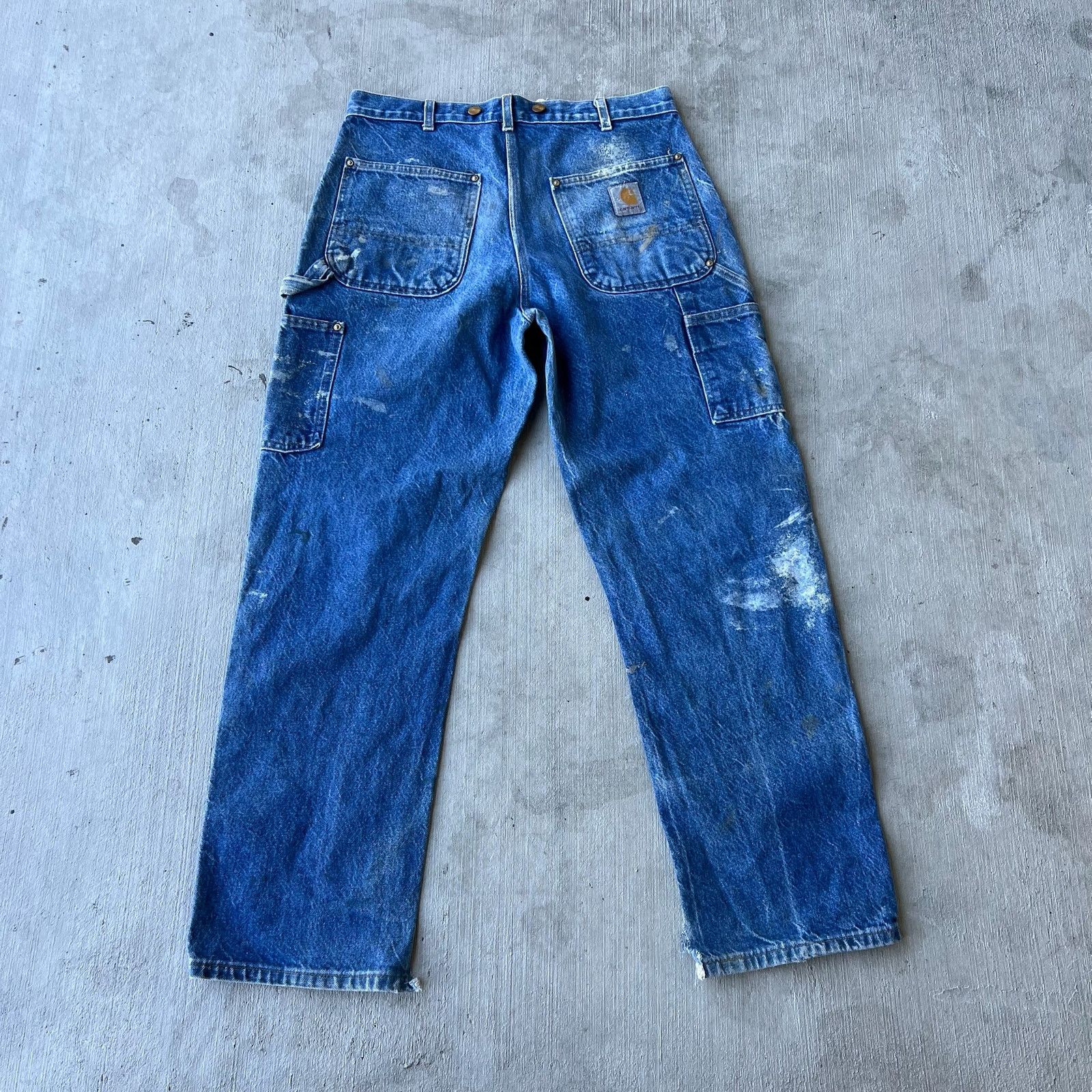 Carhartt × Vintage Carhartt denim blue jeans double knee work carpenter pants Size US 32 / EU 48 - 5 Thumbnail