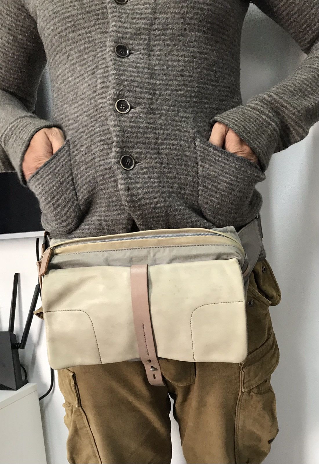 Yohji Yamamoto Y’saccs Yohji Yamamoto Horse Leather Crossbody Waist Bag Size ONE SIZE - 1 Thumbnail