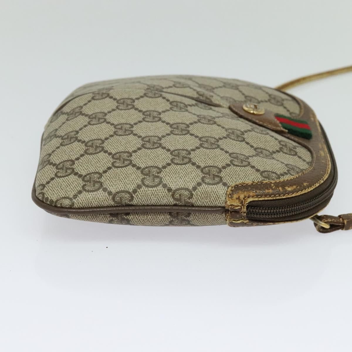 Gucci GUCCI GG Supreme Web Sherry Line Shoulder Bag Pvc Beige 904 Size ONE SIZE - 5 Thumbnail