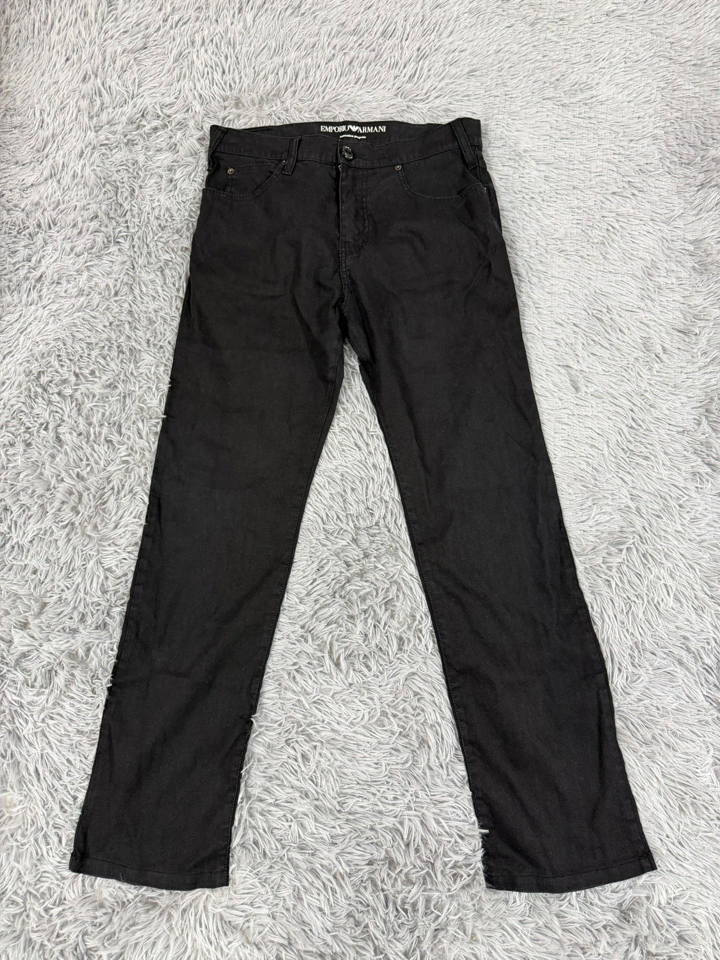 Armani Armani Denim Black Denim Jeans 41 Men Size US 41 - 1 Thumbnail