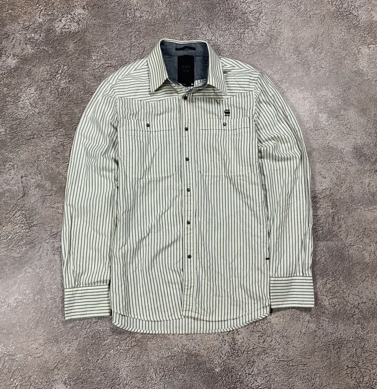 Vintage Vintage Y2K Striped Button Up Shirt Preppy Streetwear Slim M Size US M / EU 48-50 / 2 - 1 Thumbnail