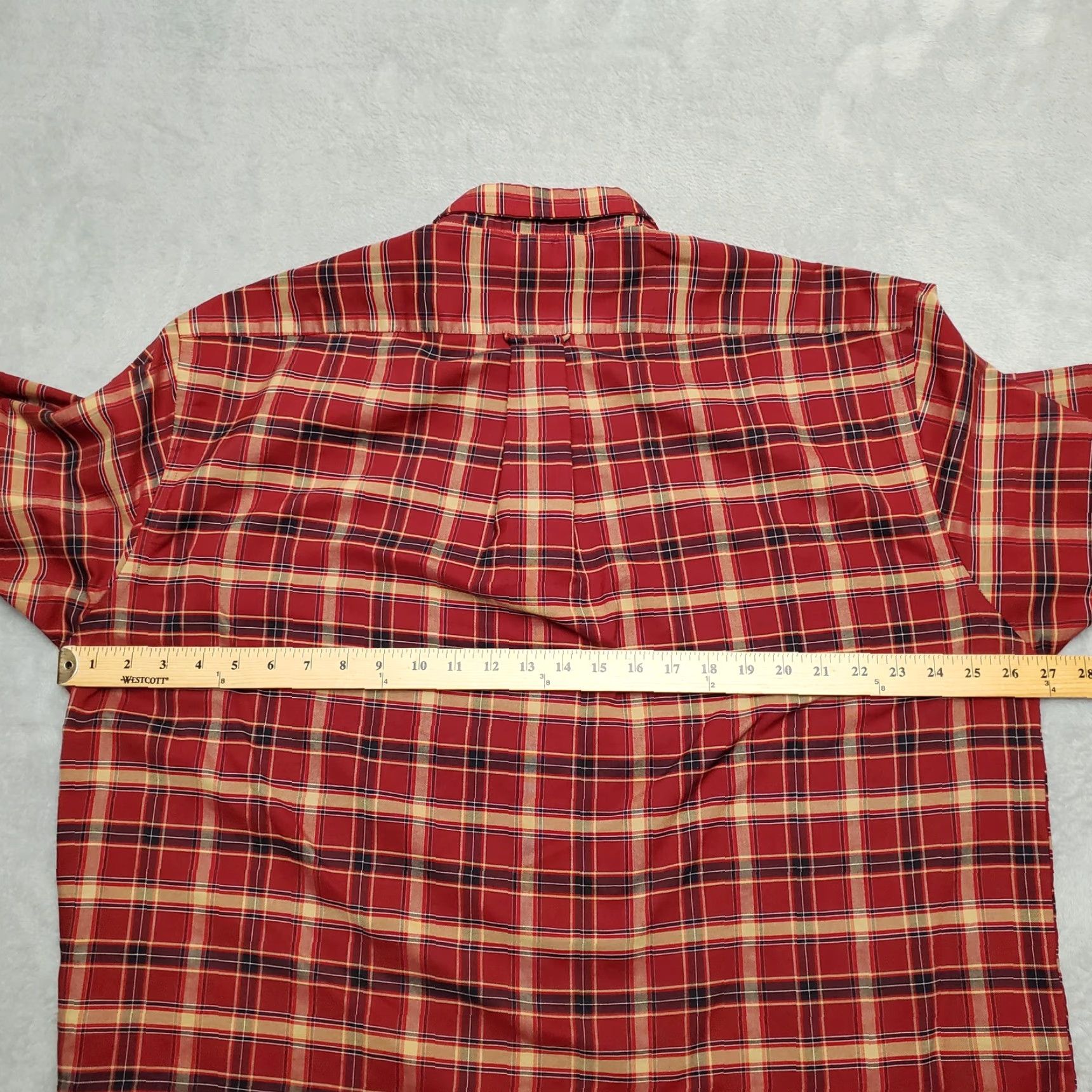 Vintage VINTAGE Towncraft Shirt Men XL Red Plaid Button-Down Long Sleeve Casual Size US XL / EU 56 / 4 - 4 Thumbnail