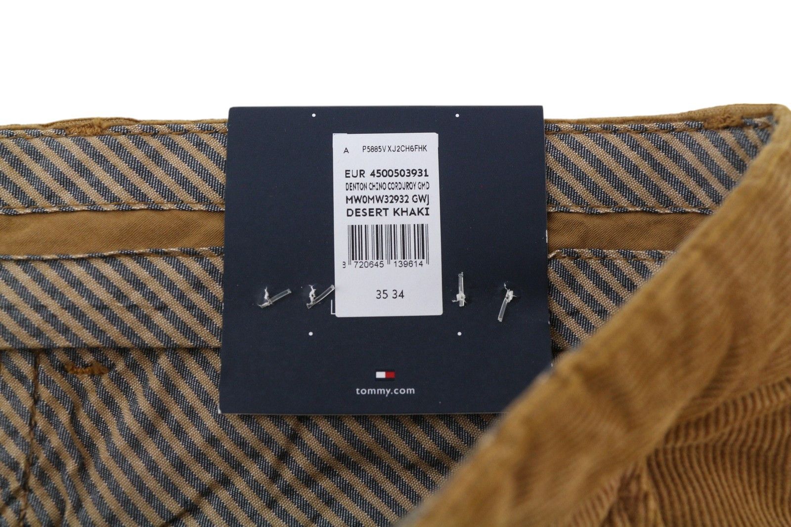 Tommy Hilfiger DENTON CHINO CORDUROY W35/L34 Straight Fit Leg Pants 85363 Size US 35 - 9 Thumbnail