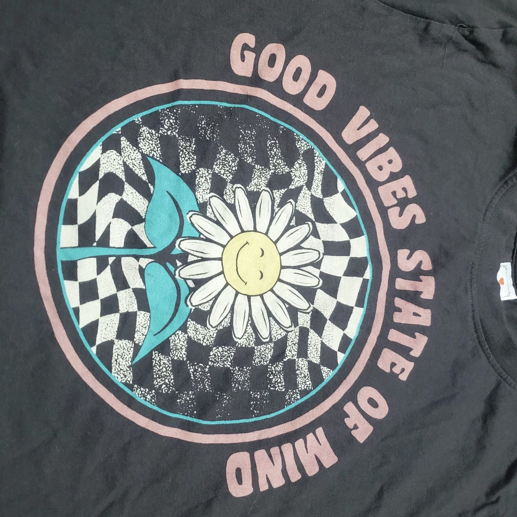 Vintage Good Vibes Tee Shirt Short Sleeve Crop Top Adult Women's S Small Gray Shirt Womens S Small Gray Good Vibes Tee Shirt Short Sleeve Crop Top 90s Size S / US 4 / IT 40 - 2 Thumbnail