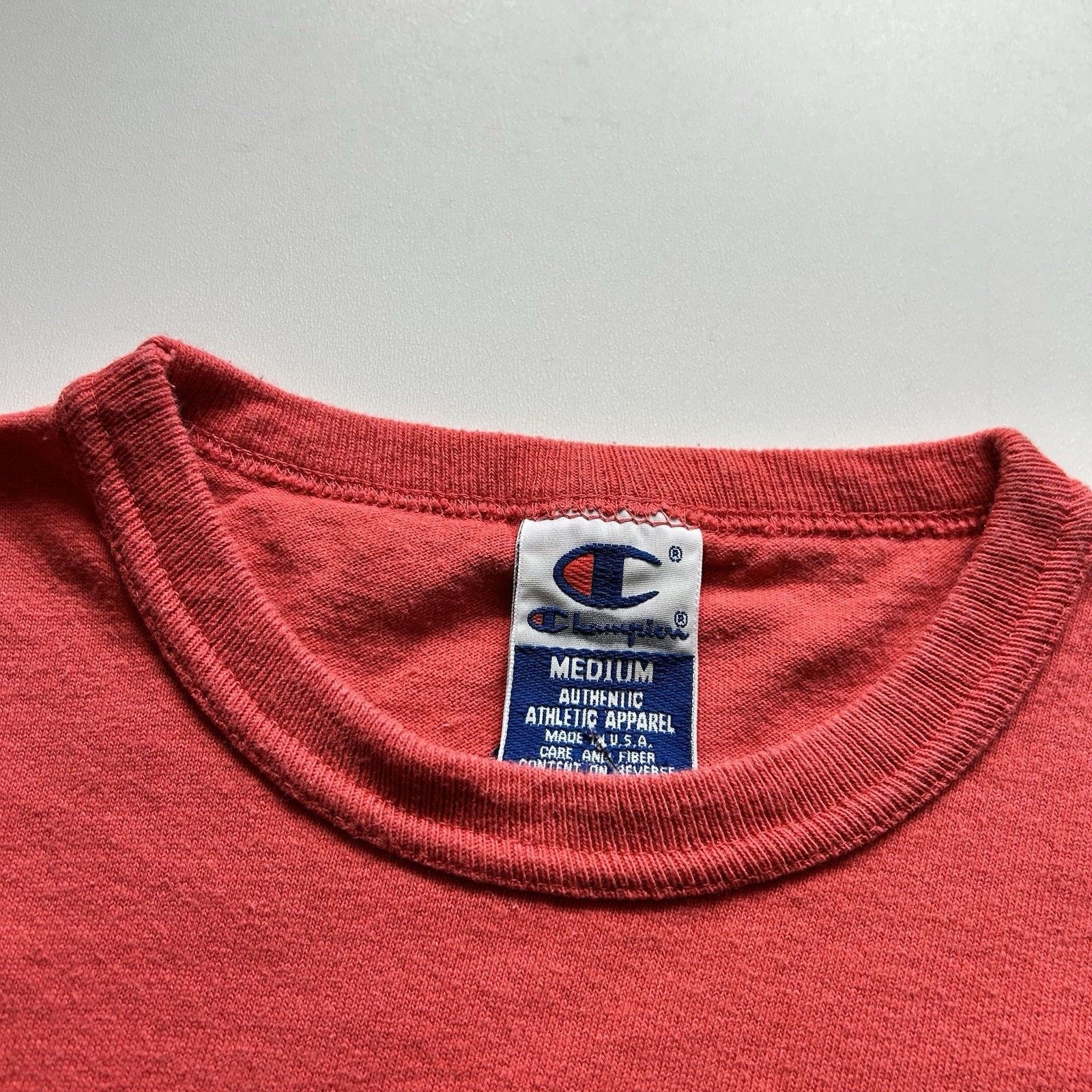 Vintage 90s Champion T Shirt Medium Boxy Faded Single Stitch