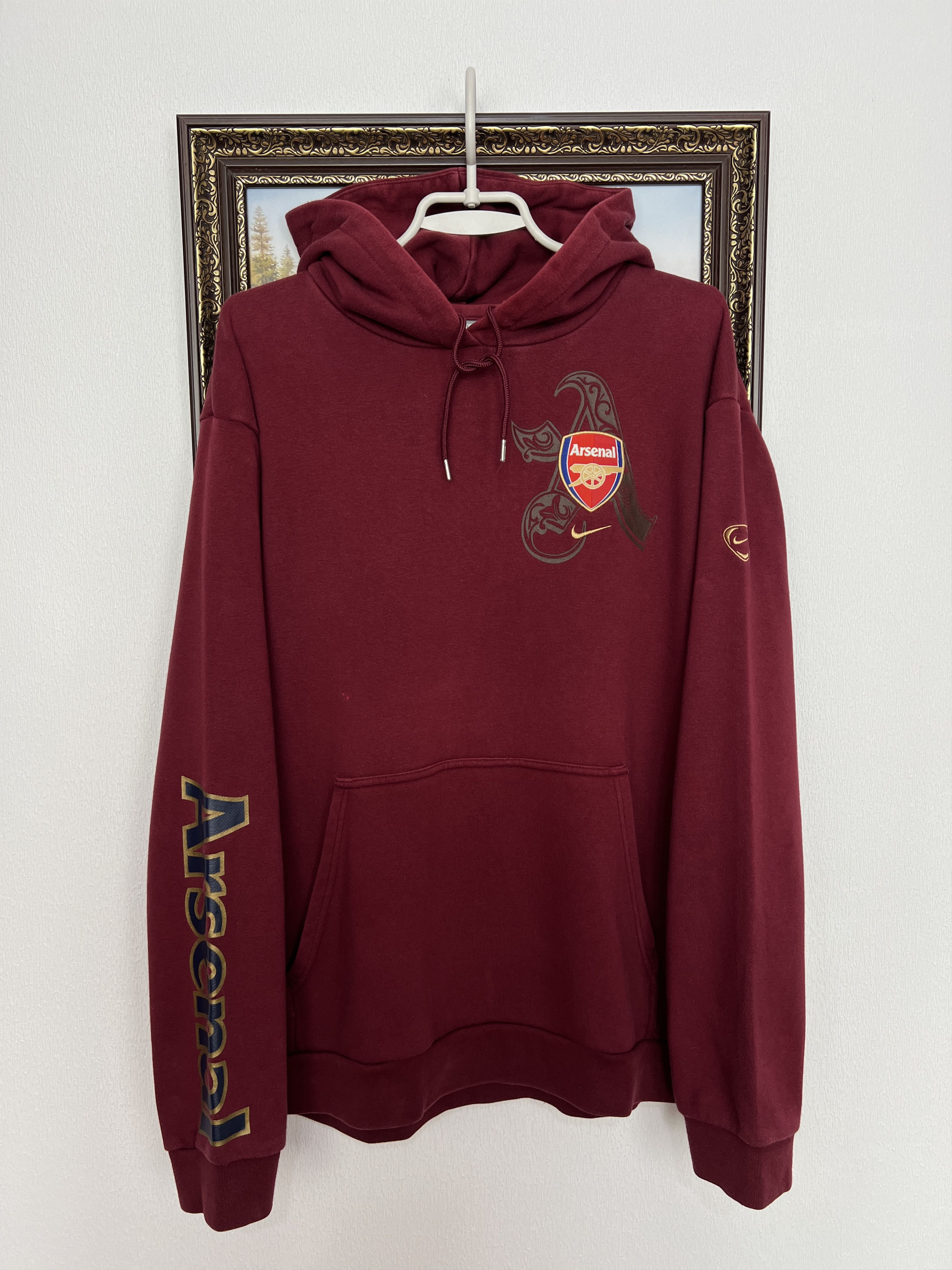 Nike Vintage Nike Arsenal Highbury Football Hoodie Jacket Gunners Size US L / EU 52-54 / 3 - 1 Thumbnail